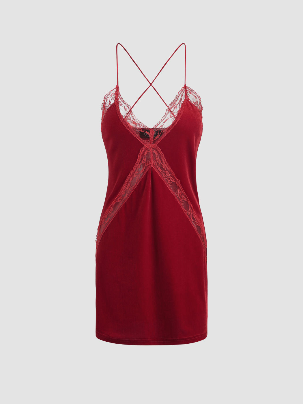  Heartbreaker Spitzen-Detail Mini Slip Kleid