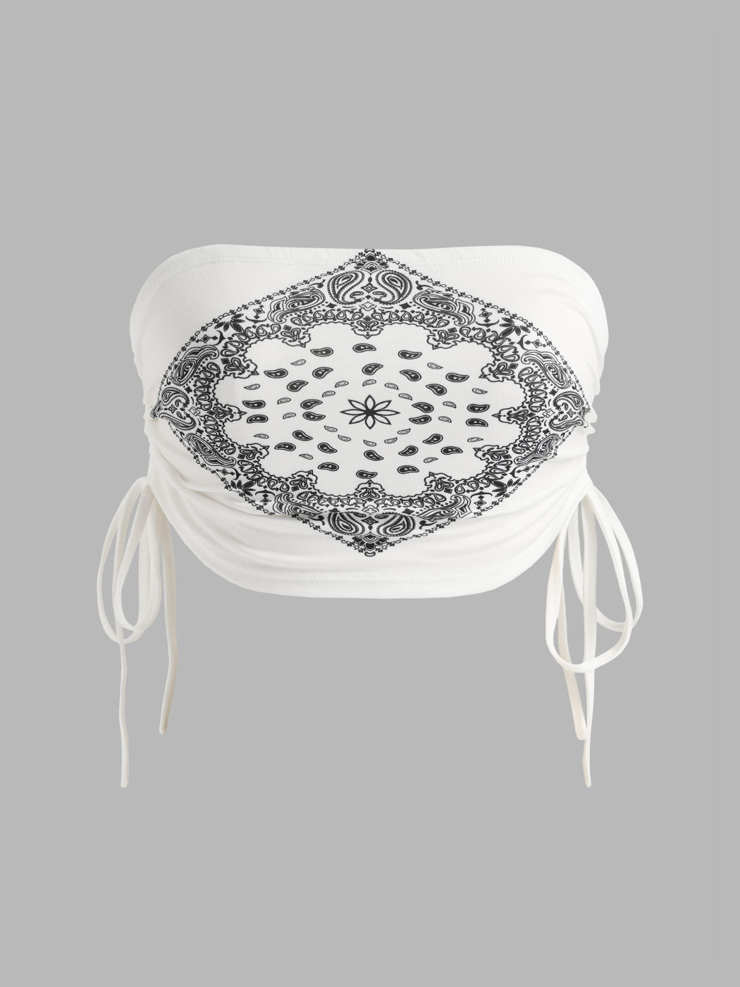  Paisley Crop Tube Tank Top