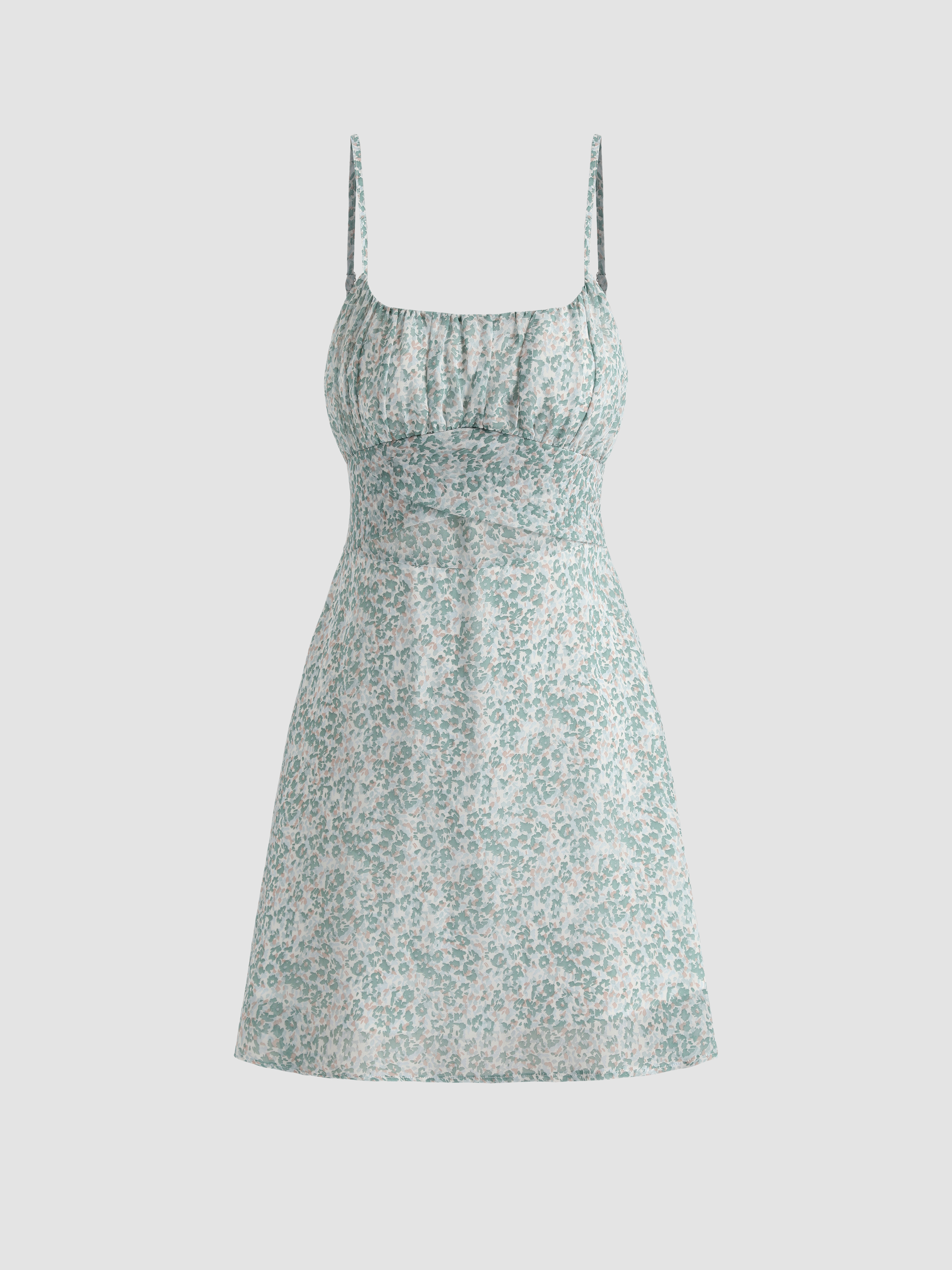 Robe Cami froncée à l'aquarelle - Cider