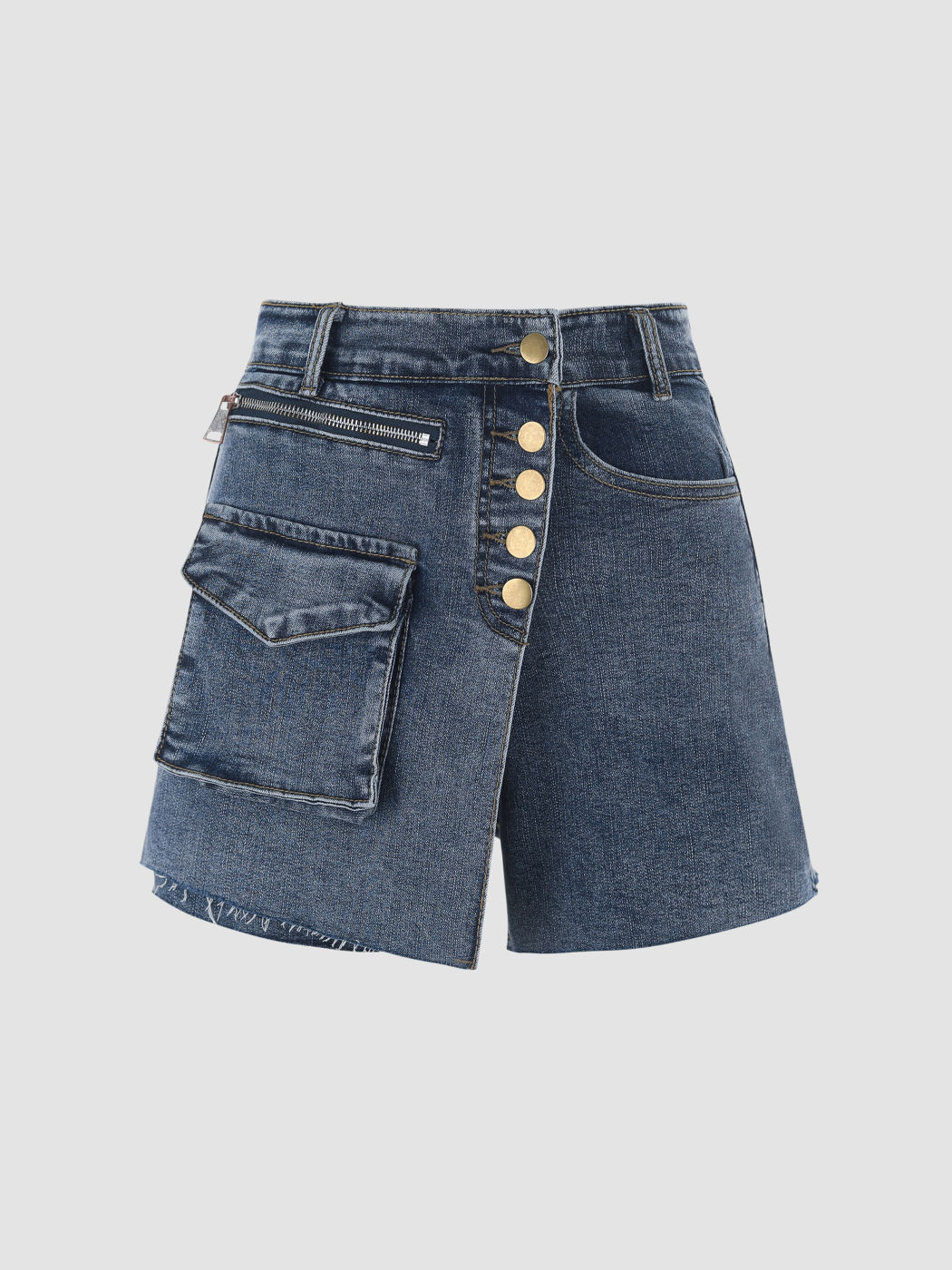 Denim Wickelshorts