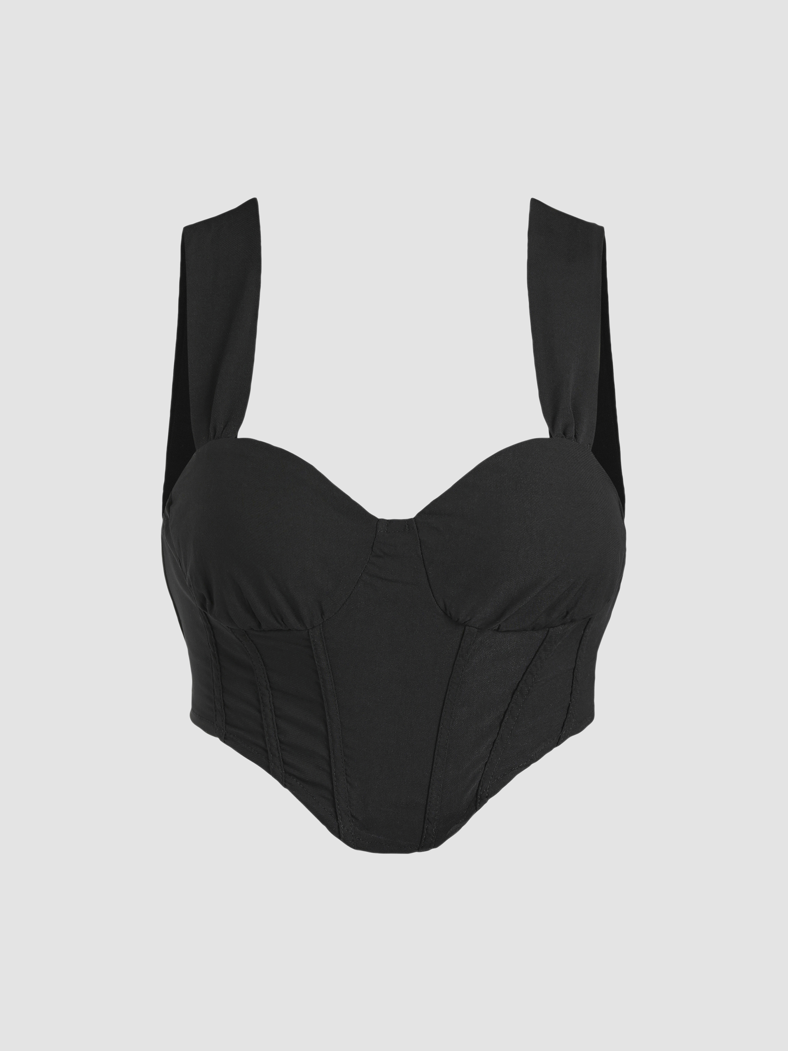 Solid Corset Tank Top Cider