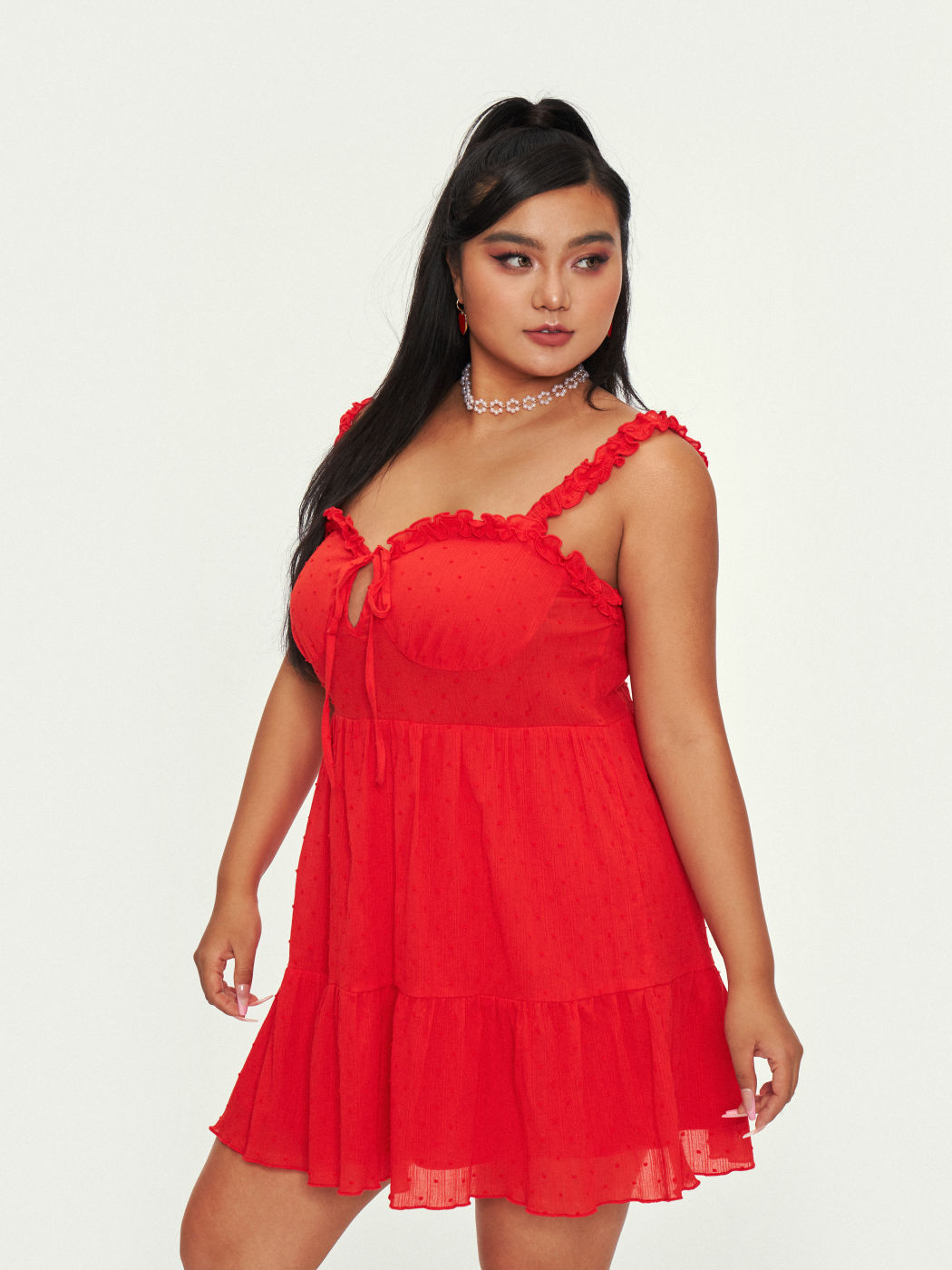Rose Ruffle Cami Dress Curve & Plus