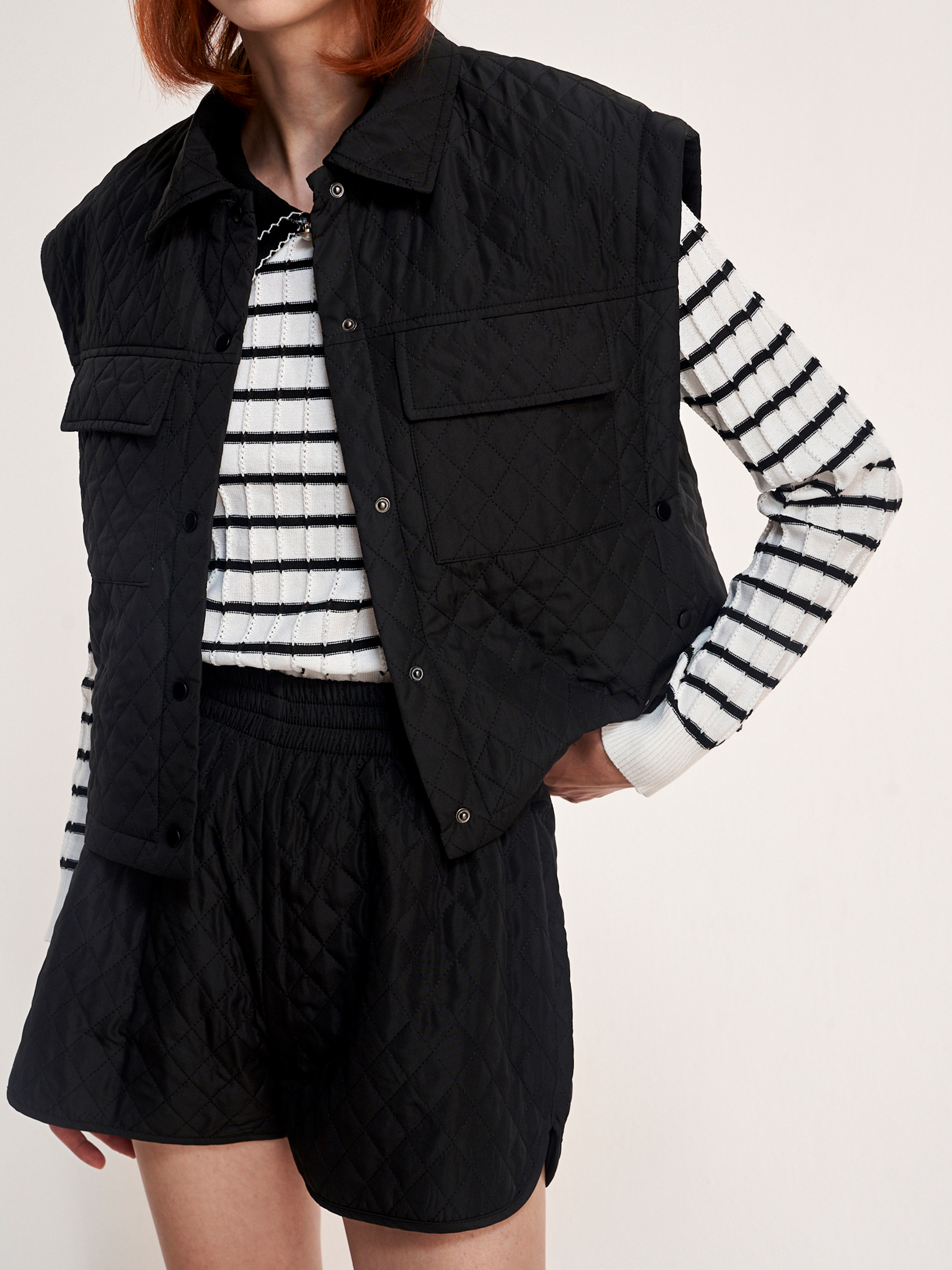 Cotton Black Cotton Vest