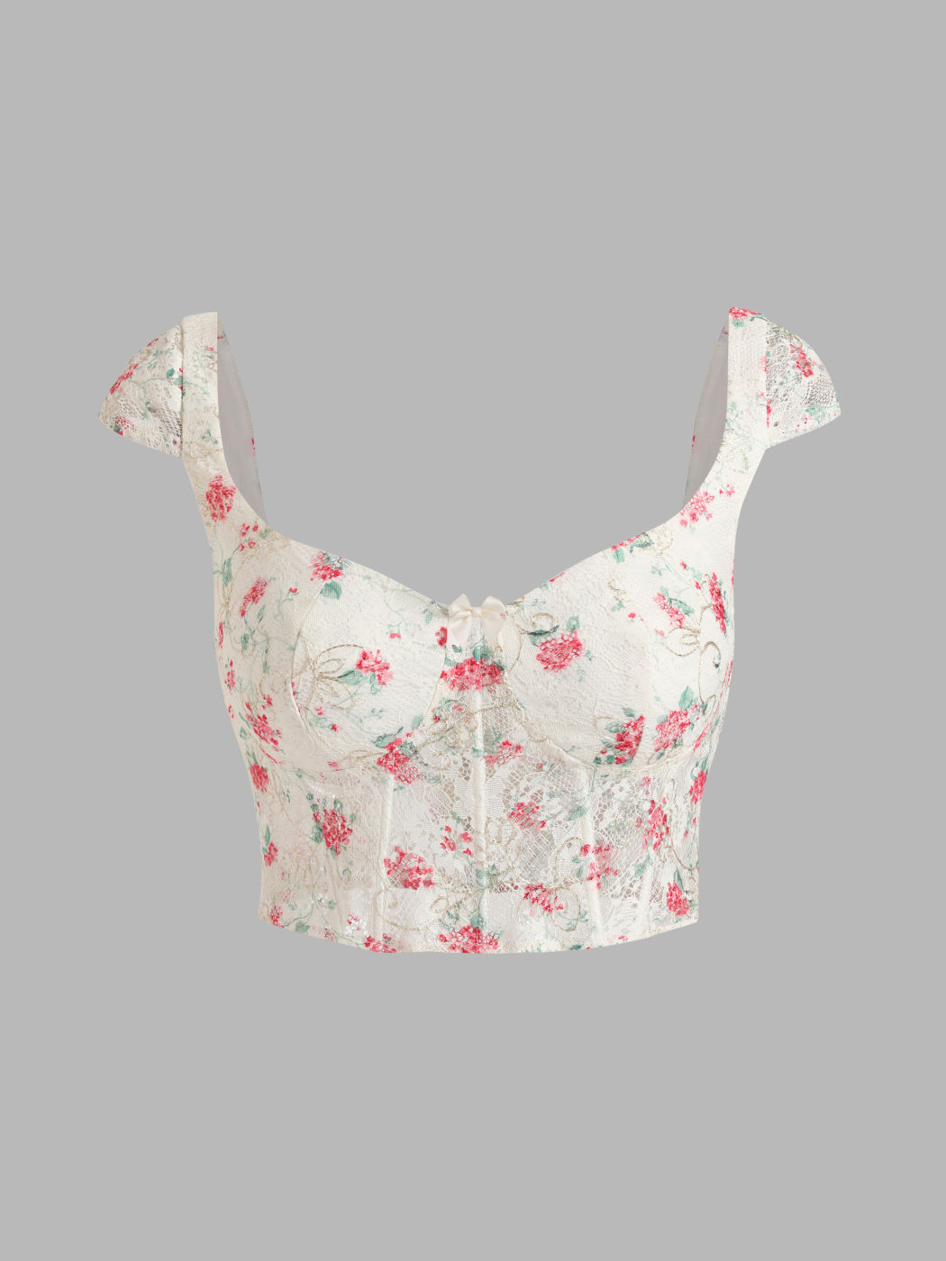Floral Corset Tank Top