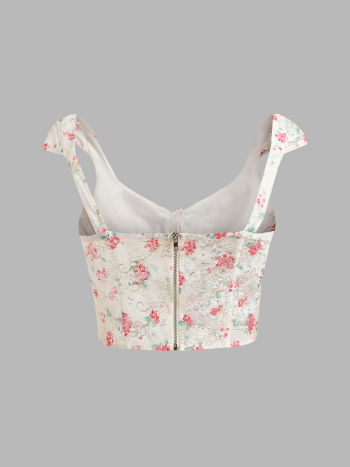 Floral Corset Tank Top