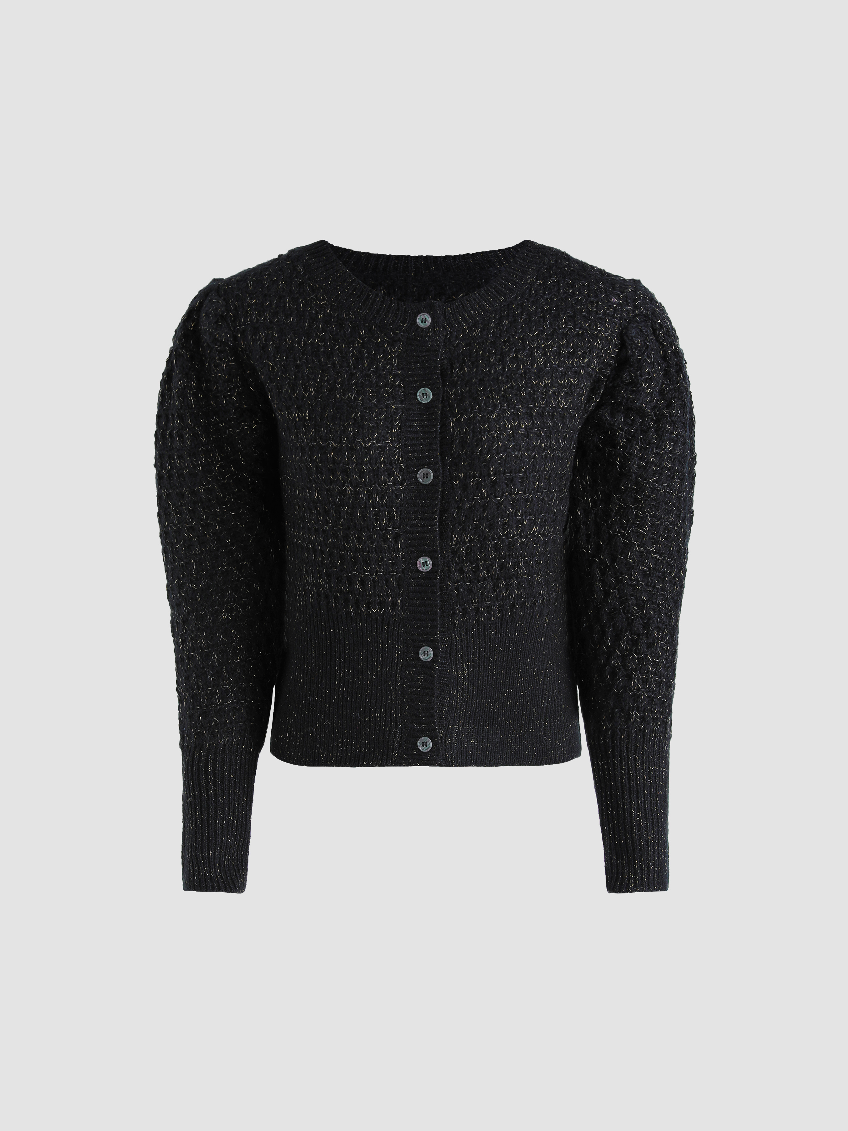 Black Tweed Cardigan - Cider