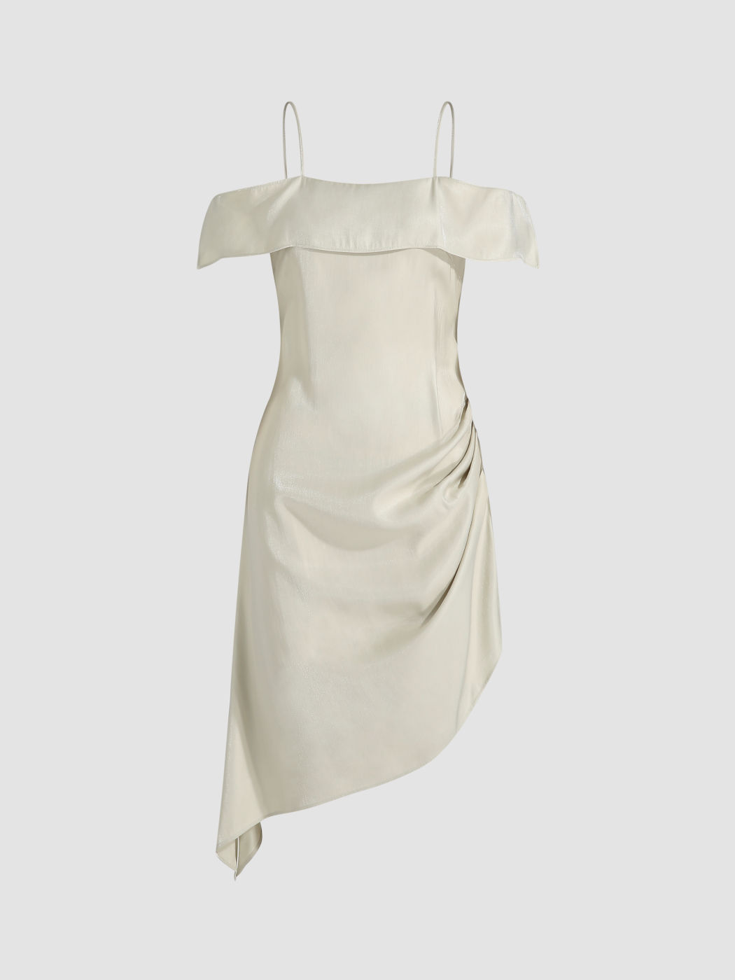 Solid Off-shoulder Midi Dress