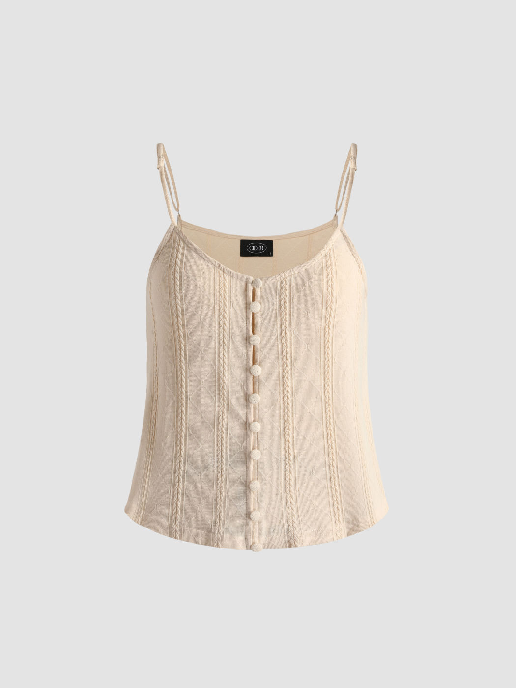 Débardeur en maille câblée unie