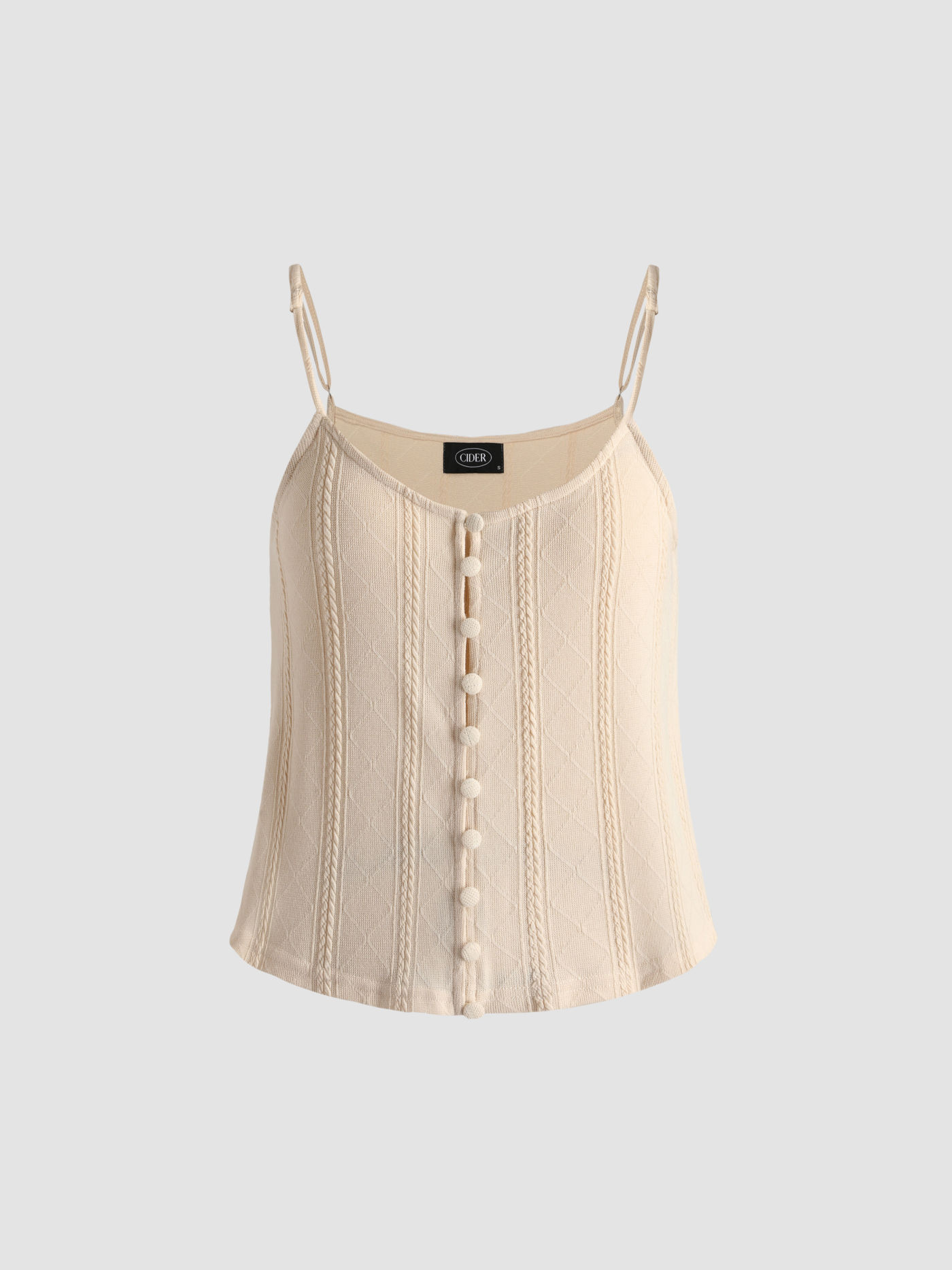 Solid Cable Knit Tank Top