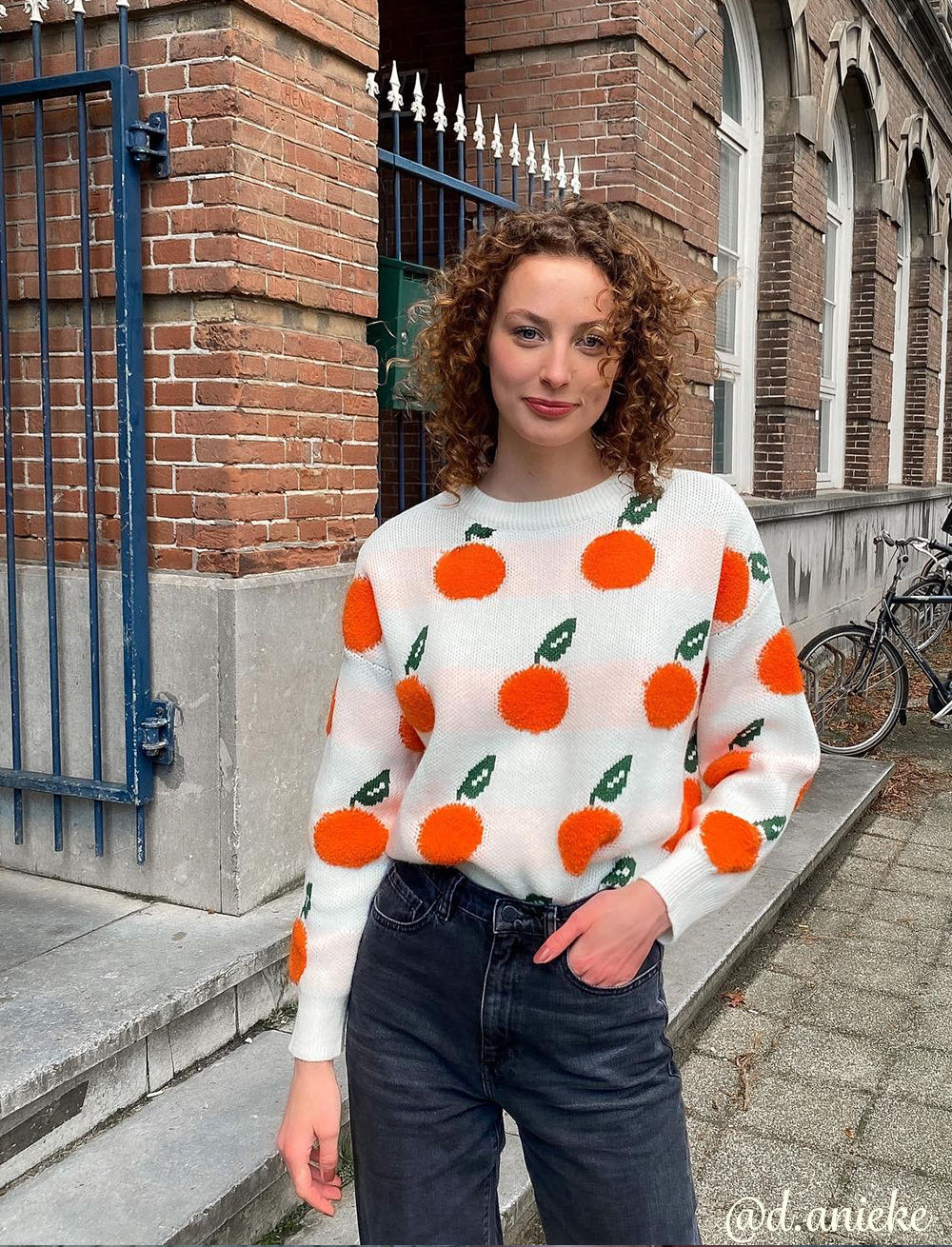 Orange Pattern Sweater