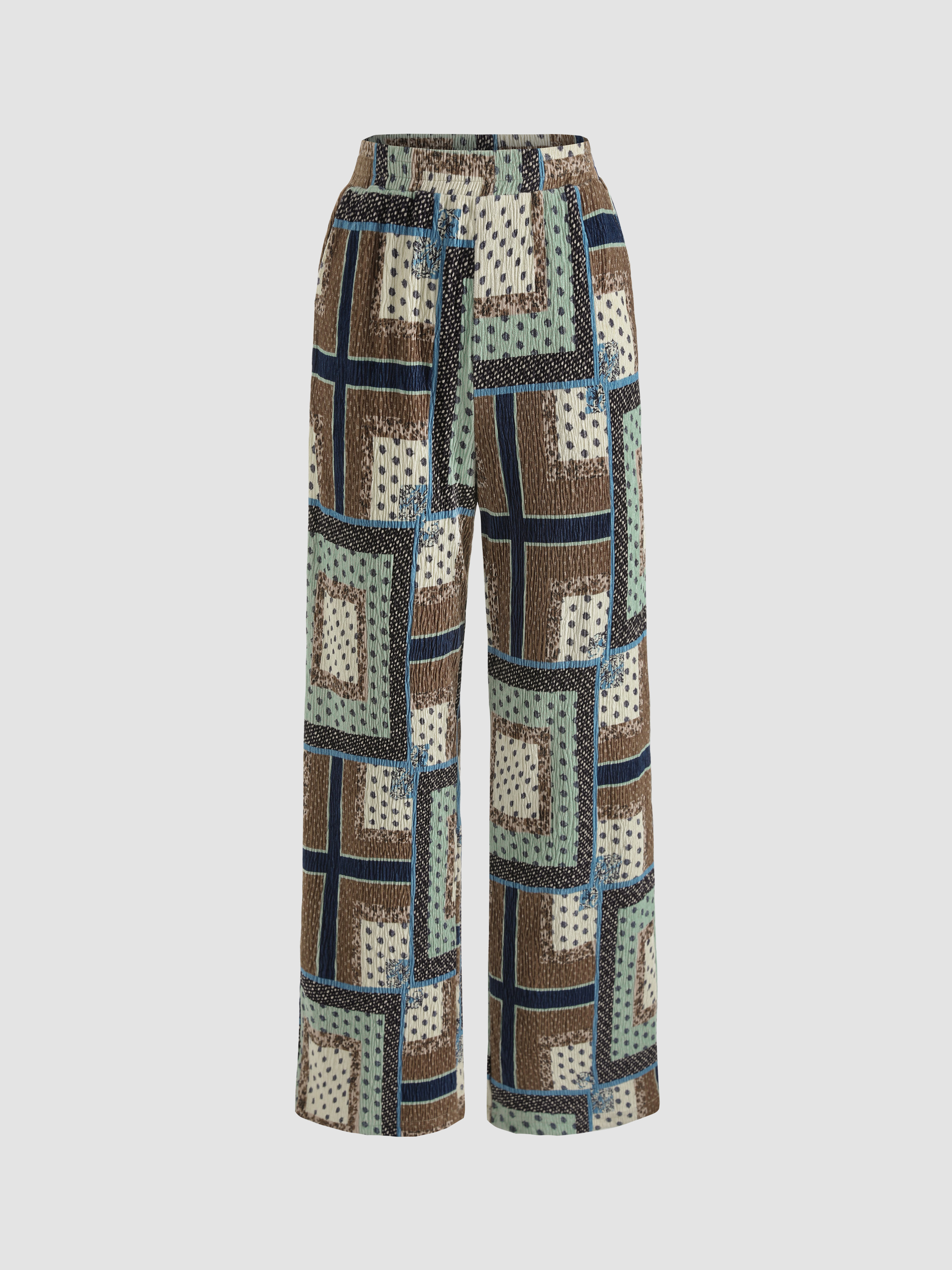 Patchwork Daily Casual Trousers For Daily Casual Date