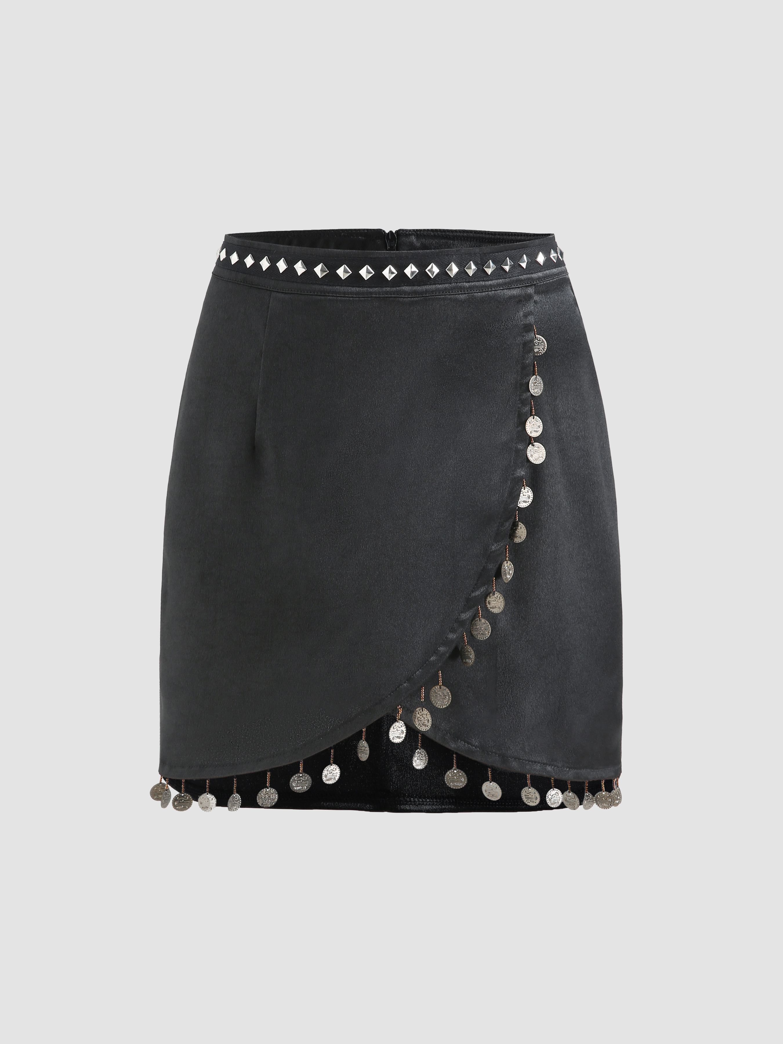 Sequin Pendant Mini Skirt Cider