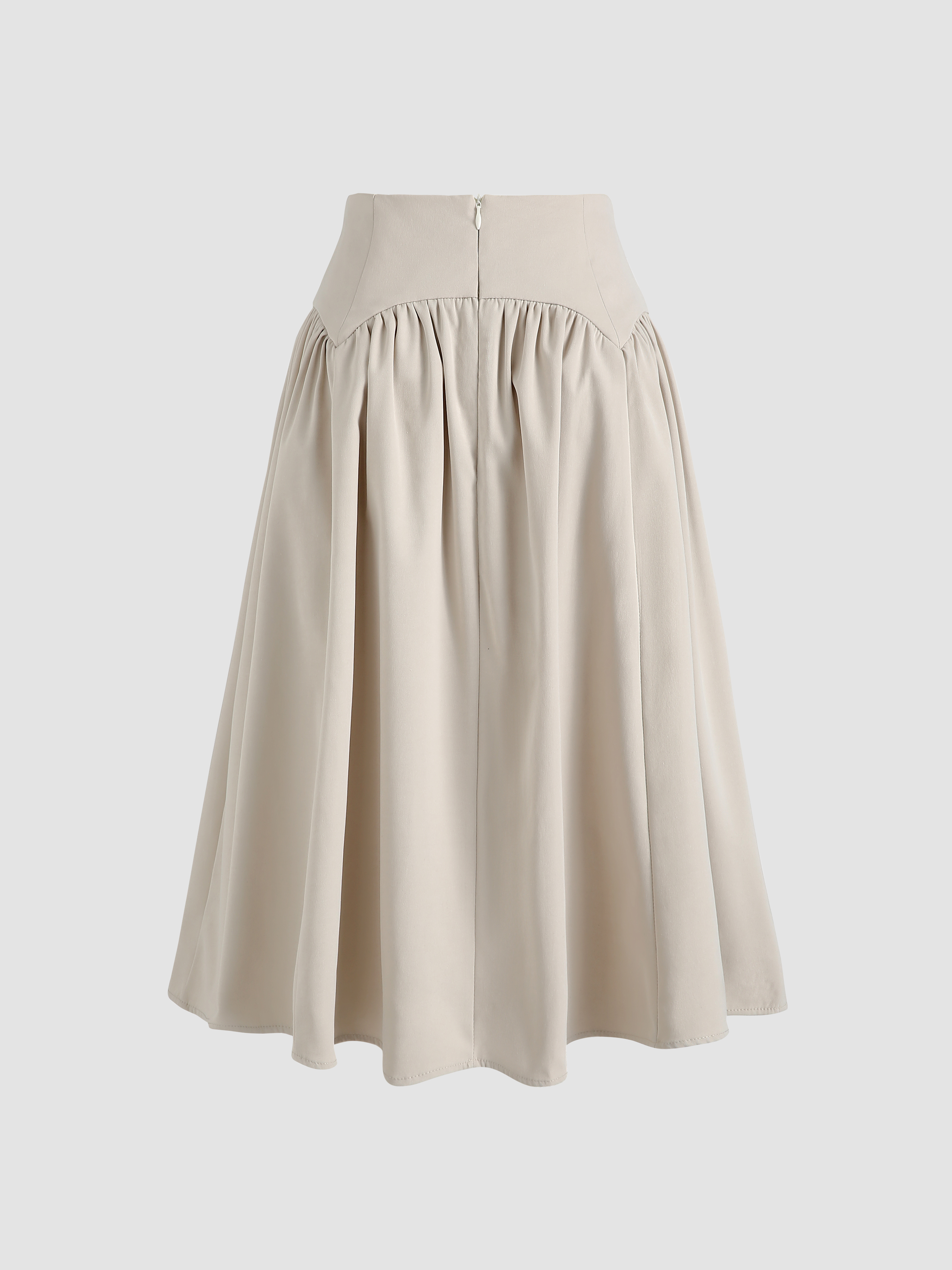 Solid Midi Skirt - Cider