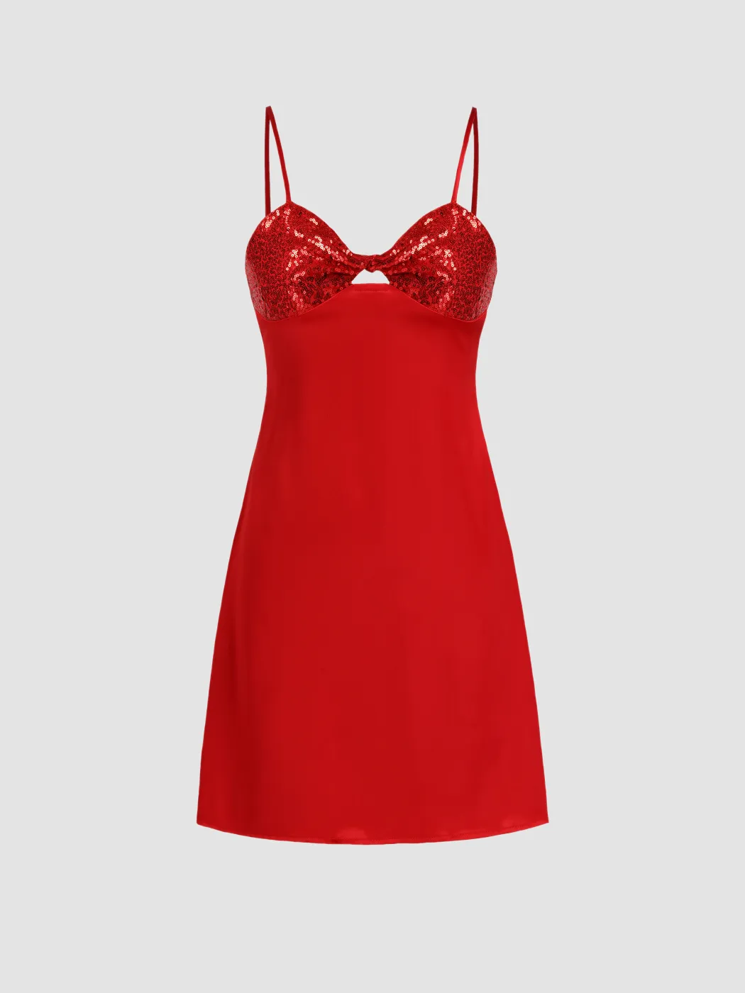 Rotes elegantes Cami-Kleid