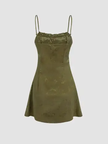 Mini abito corsetto in pizzo jacquard floreale