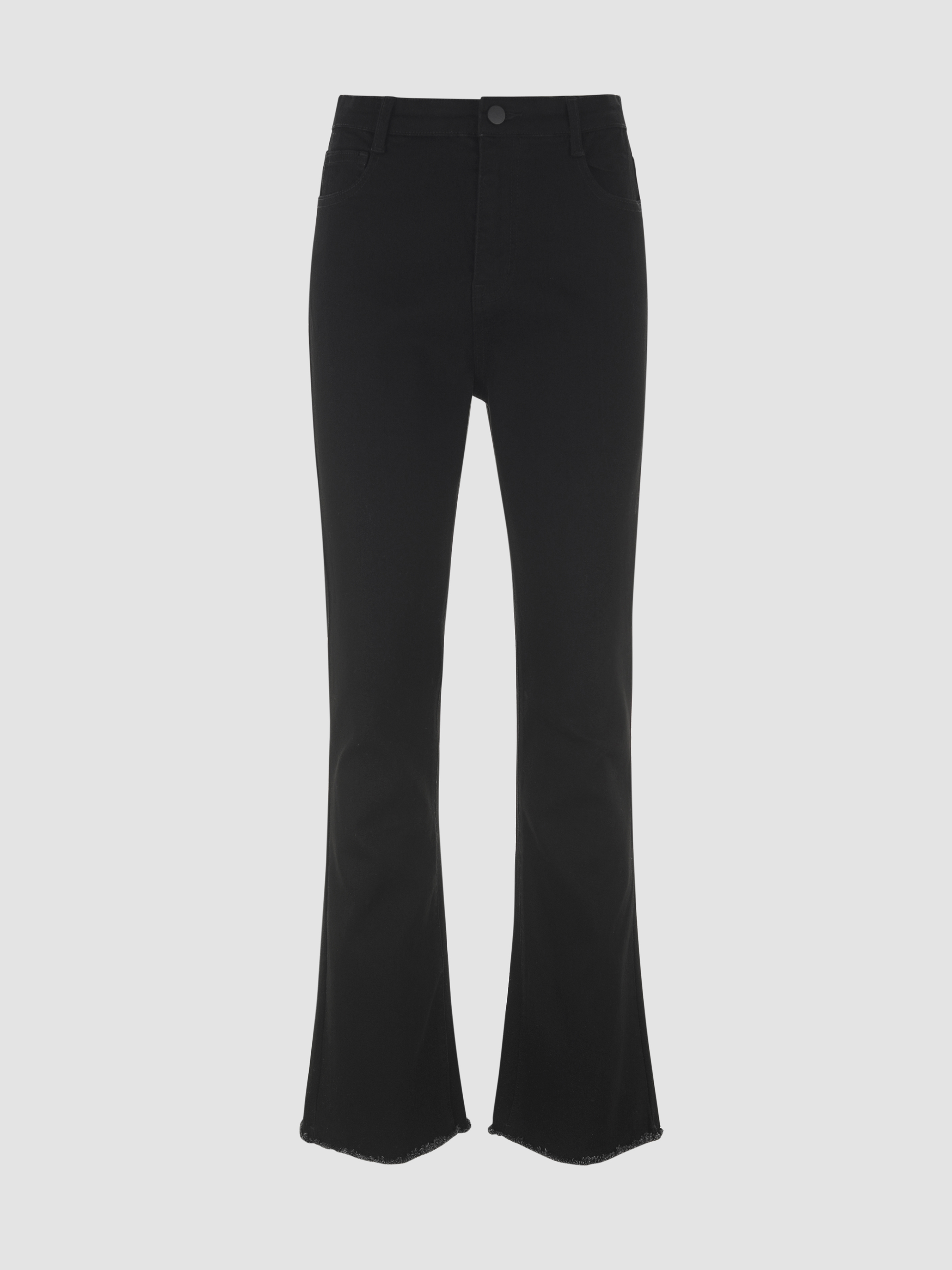 Solid Flare Leg Trousers - Cider