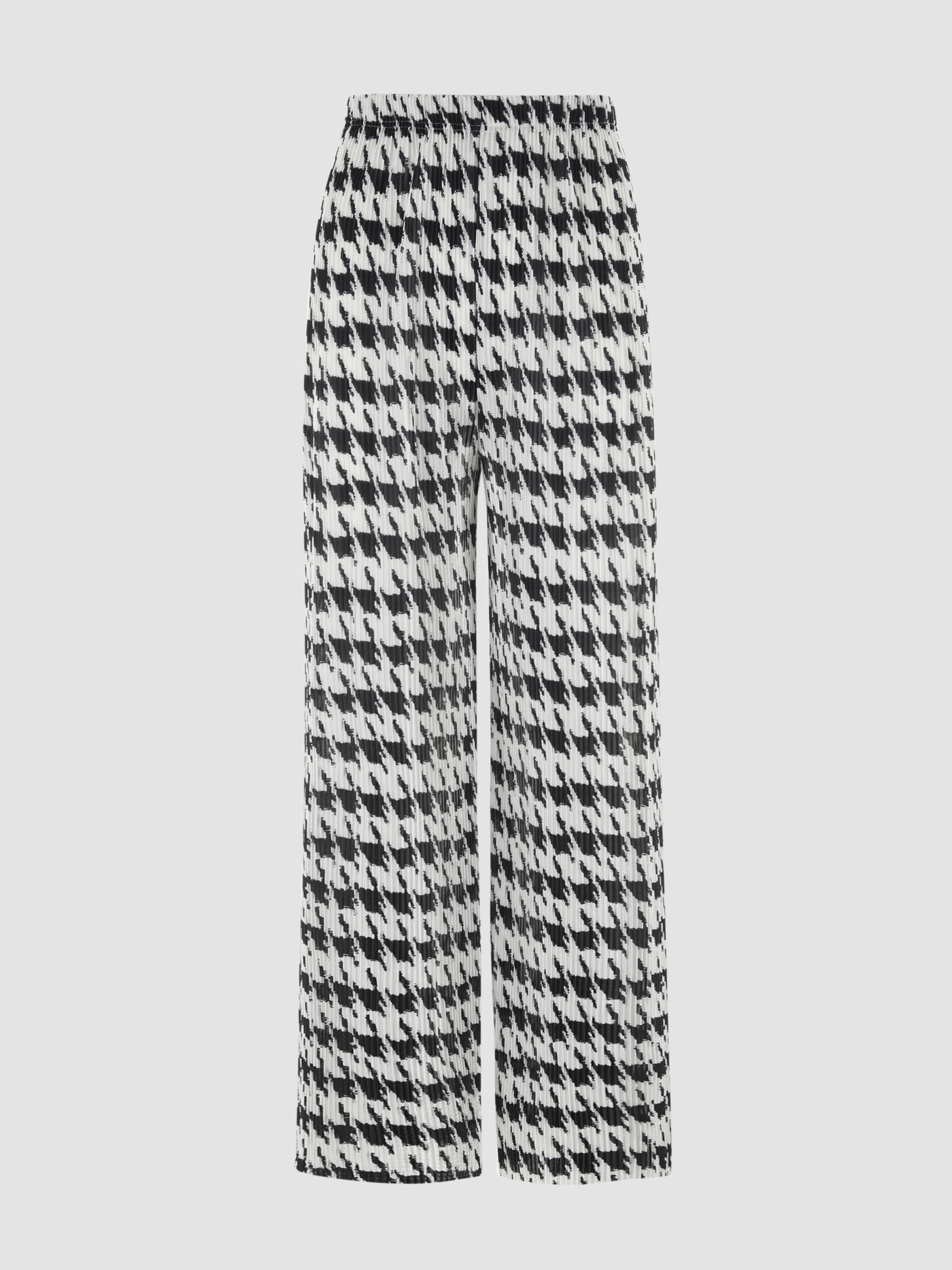 Pantalon large pied-de-poule
