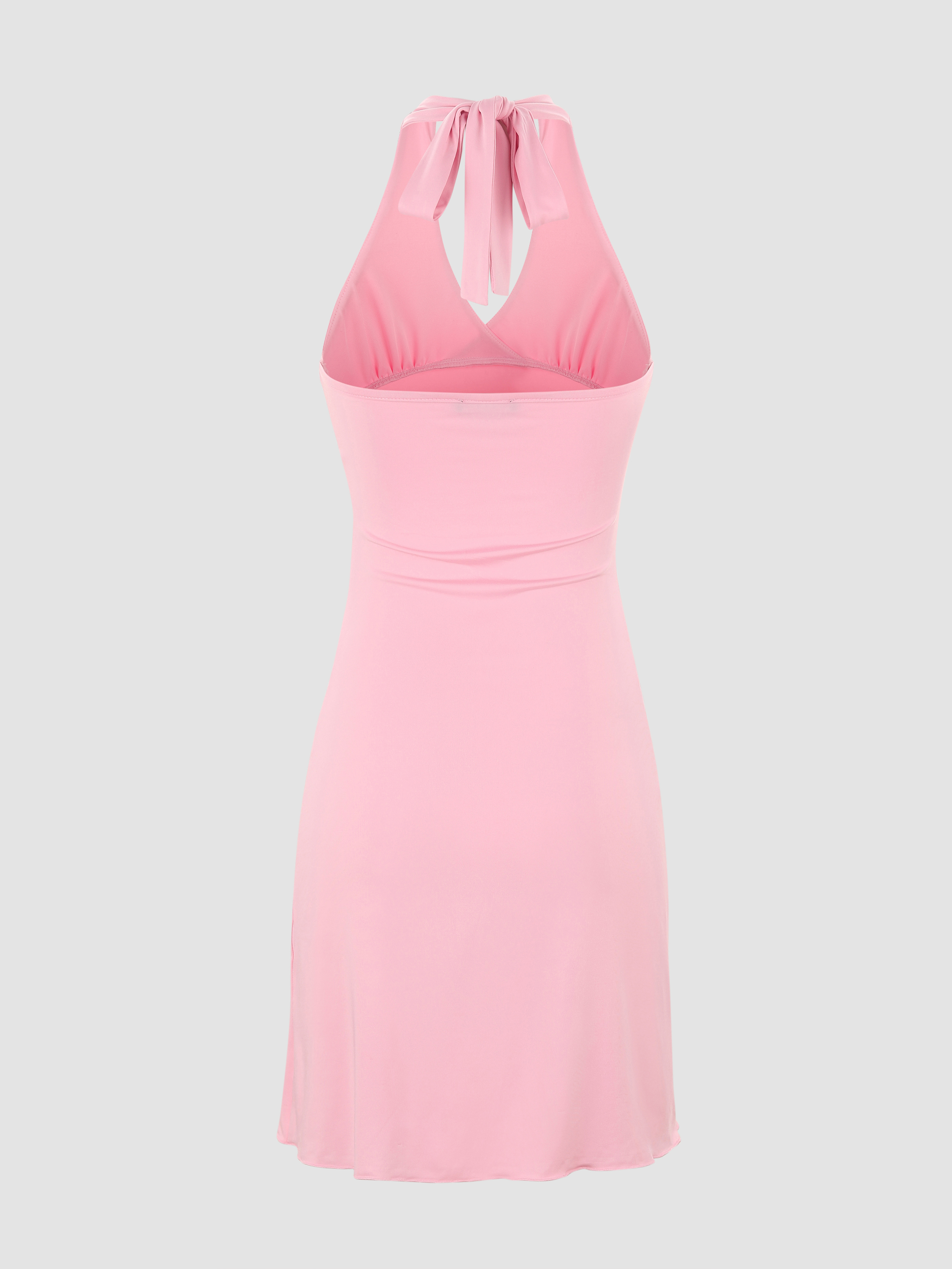 Pink Halter Mini Dress Pink Halter Mini Dress