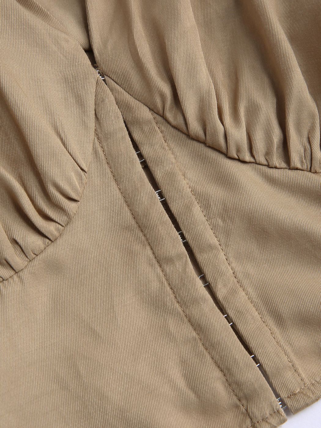 Solid Long Sleeve Crop Shirt