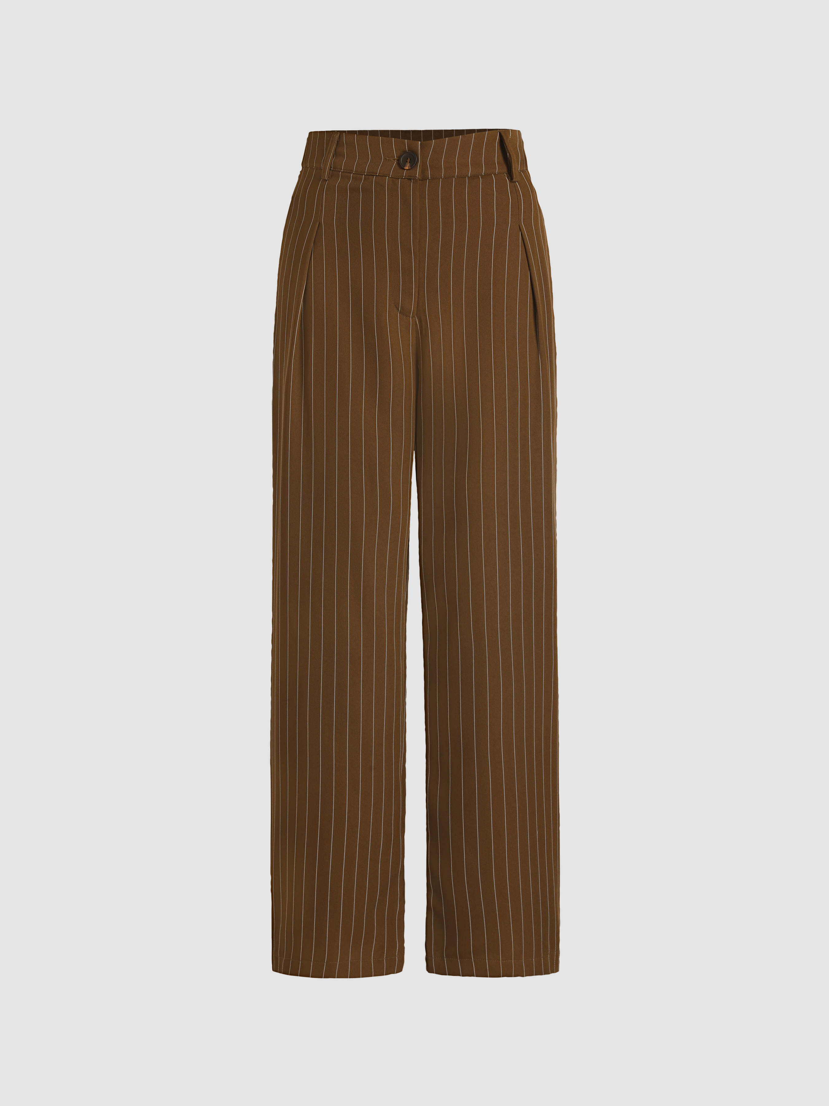 Casual Stripe Straight Pants Cider