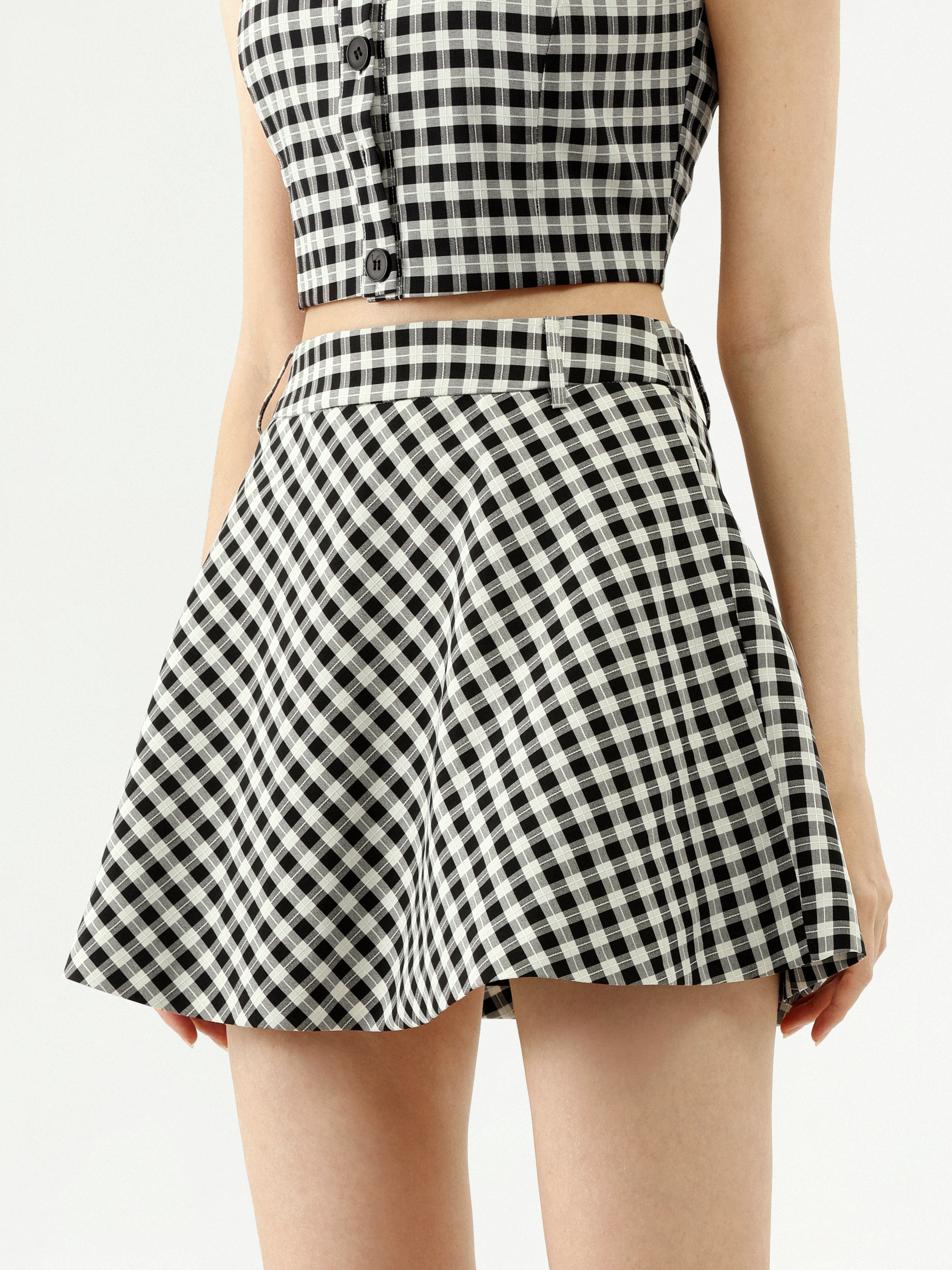 Gingham shop skater skirt