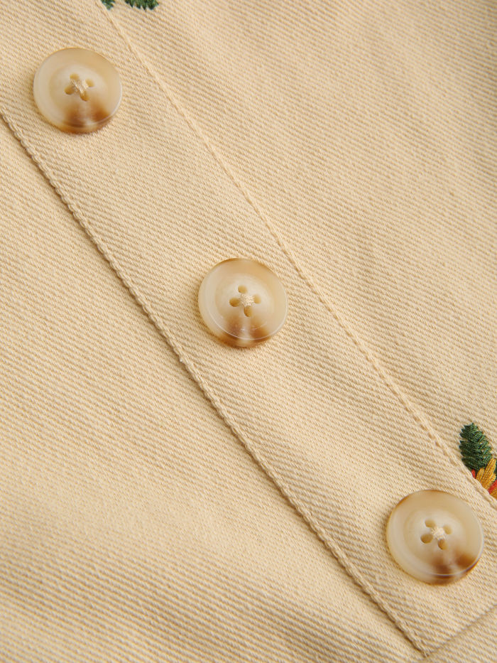 Ditsy Floral Square Neck Jumpsuit Cider