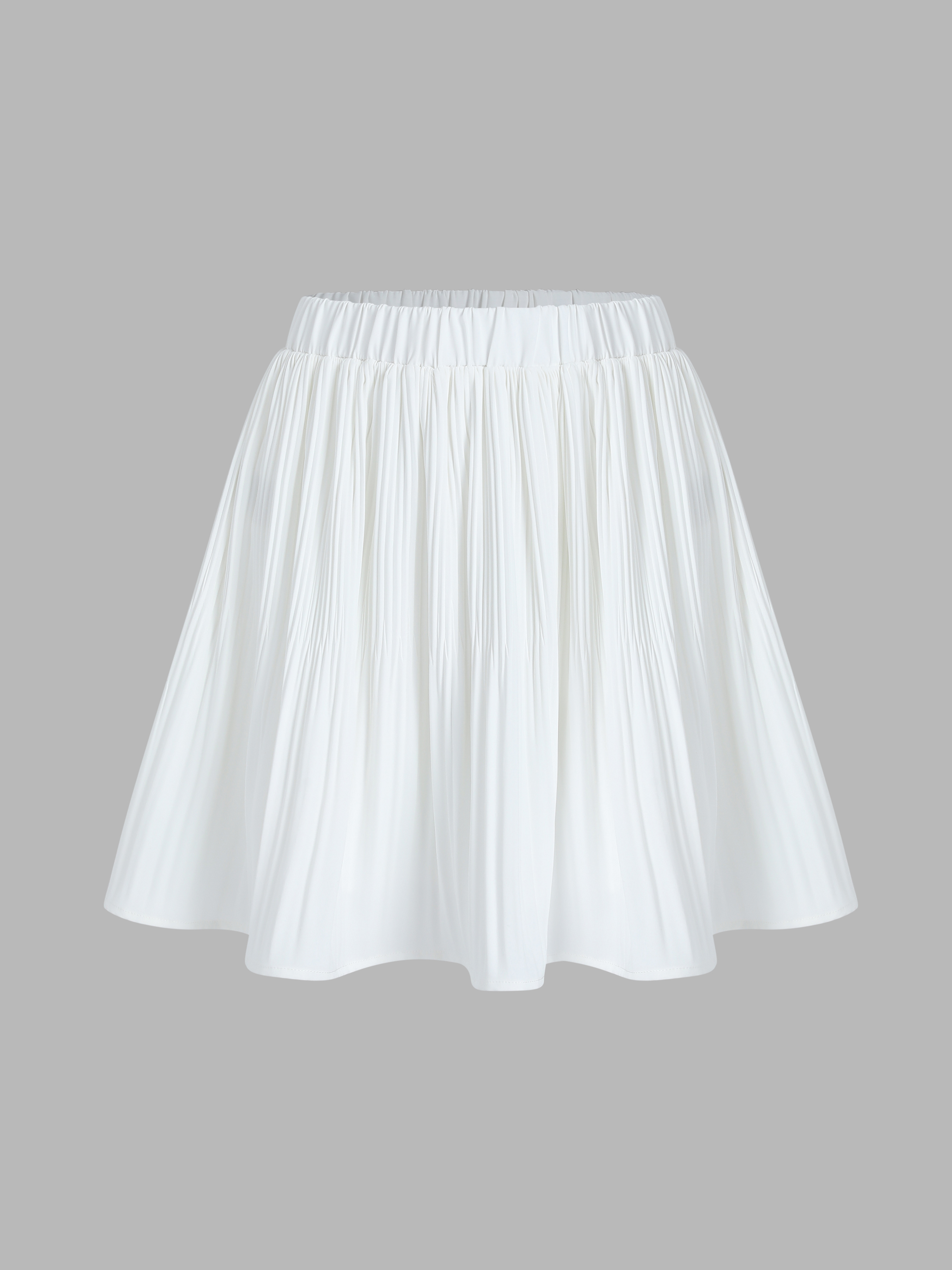 Solid Ruffle Hem Mini Skirt - Cider