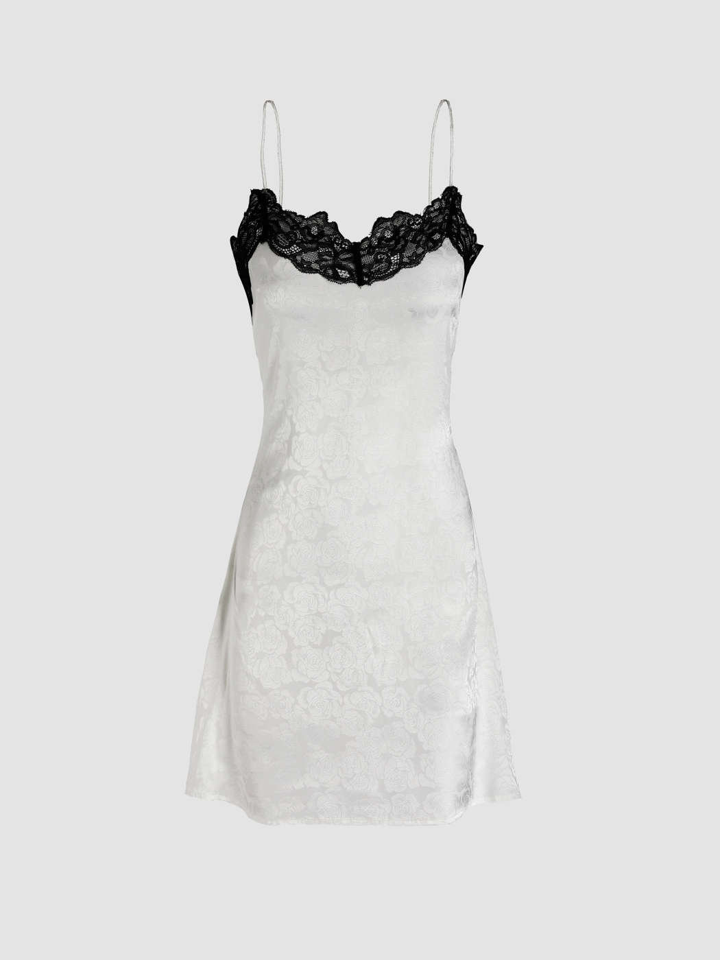 Floral Jacquard Lace Backless Mini Dress