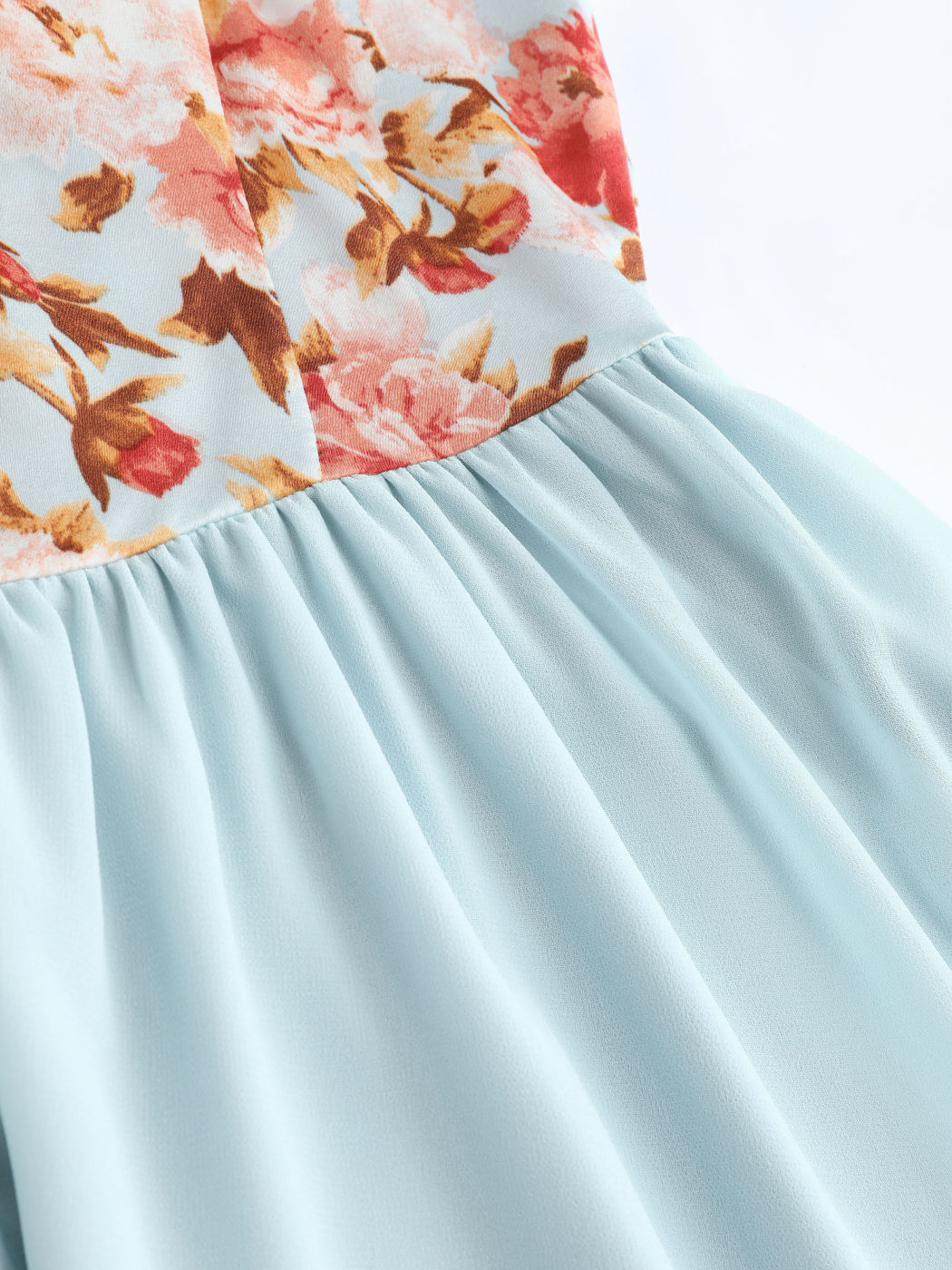 Floral Bell Sleeve Corset Mini Dress