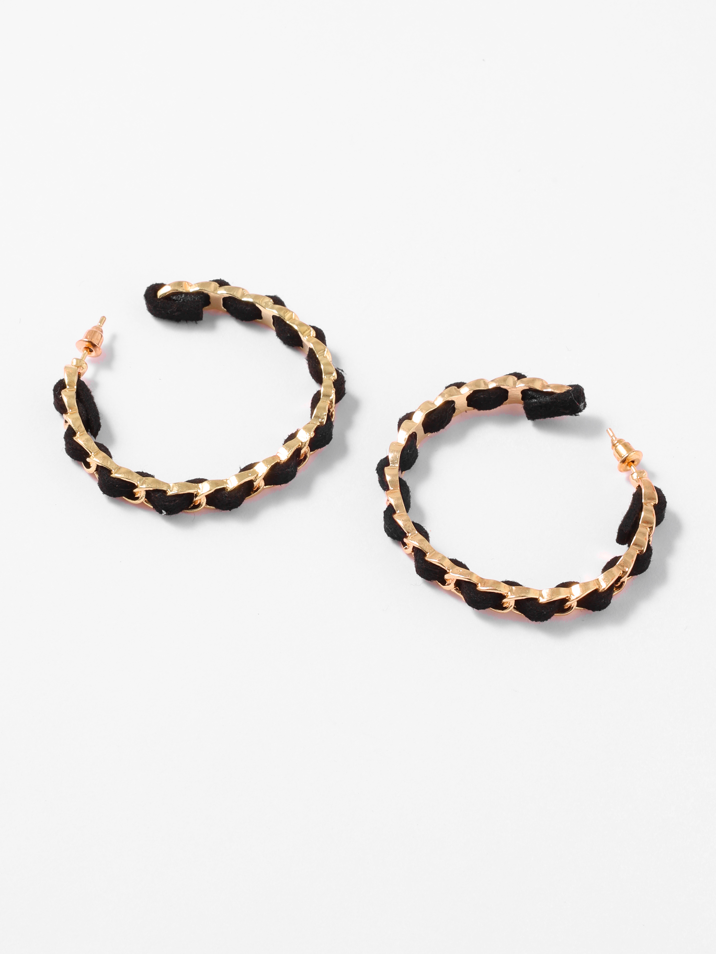 WovenChain Loop Earrings Cider