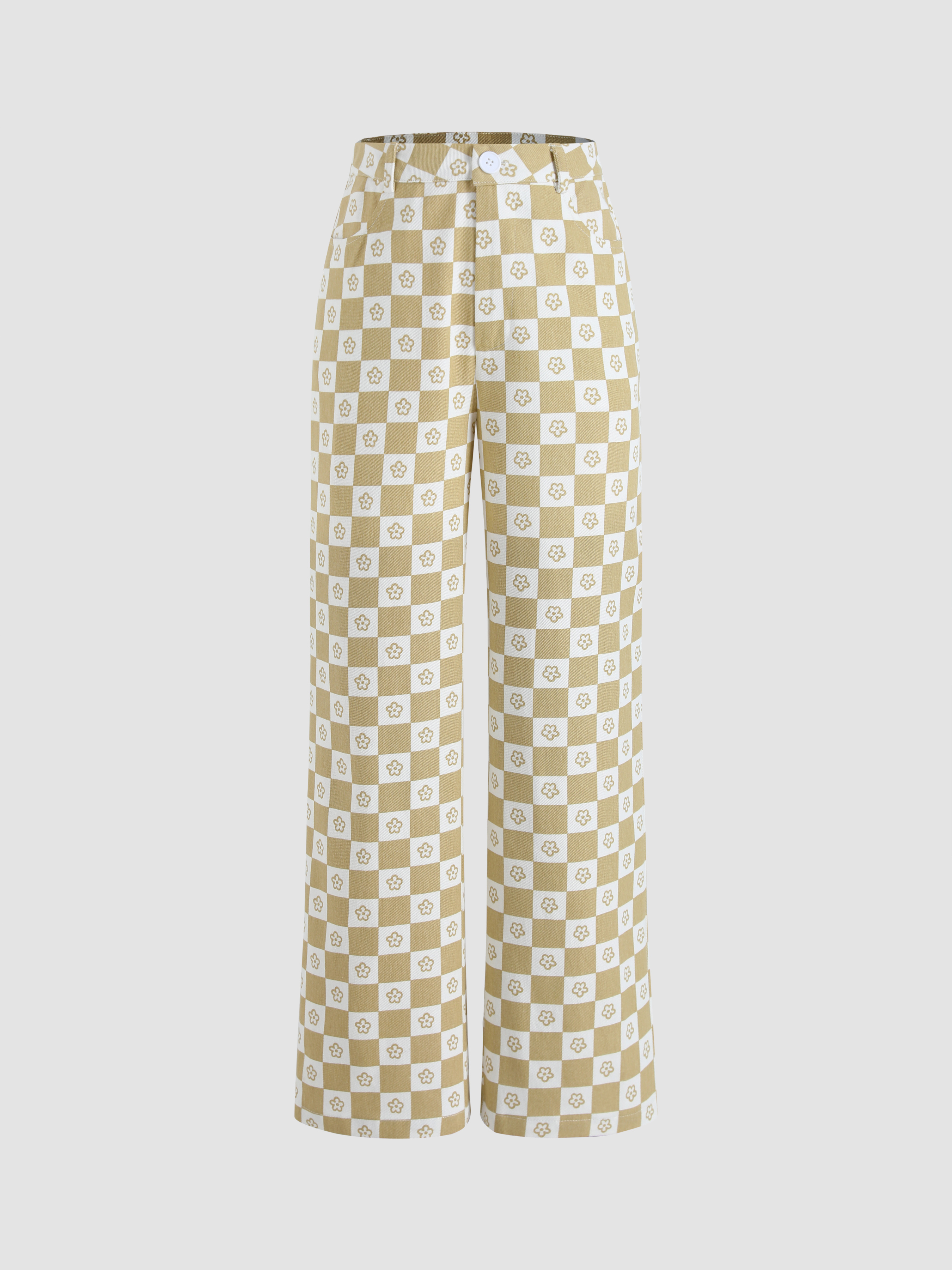 check pattern pants