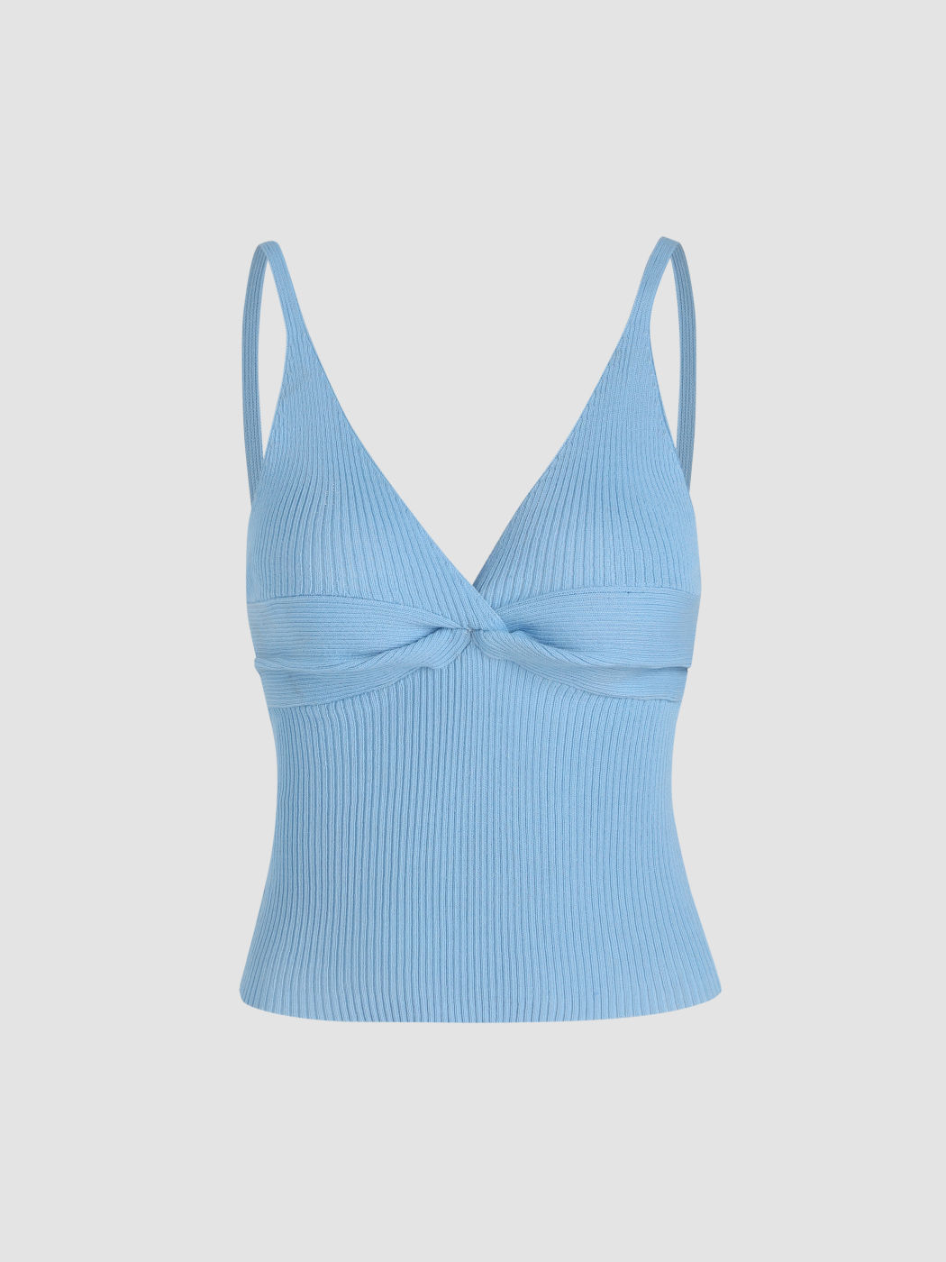 Solid Twist Front Tank Top
