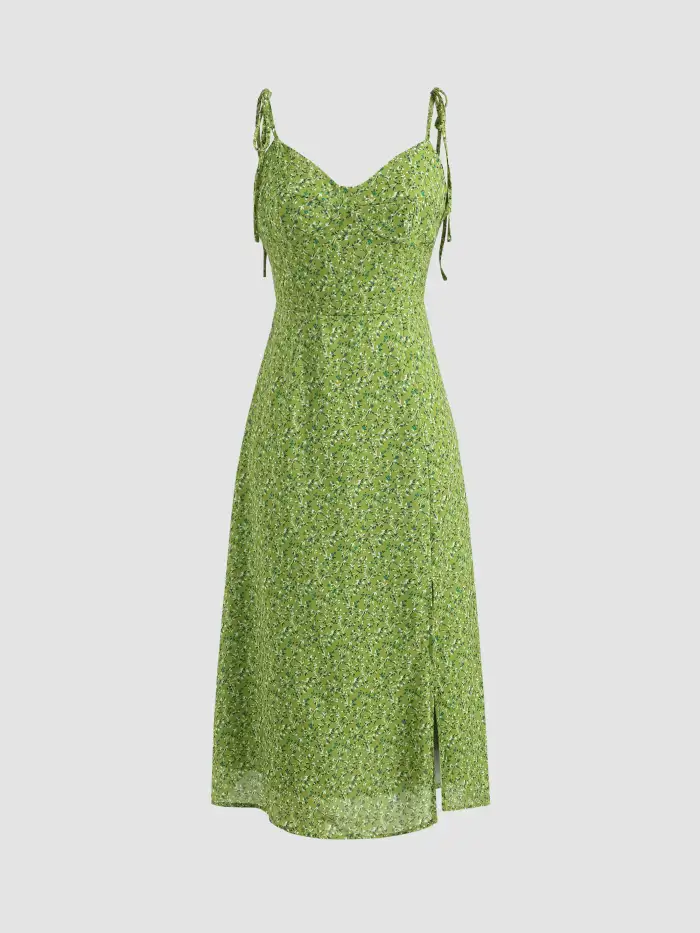 Vineyard Strolls Green Corset Mini Dress - Cider