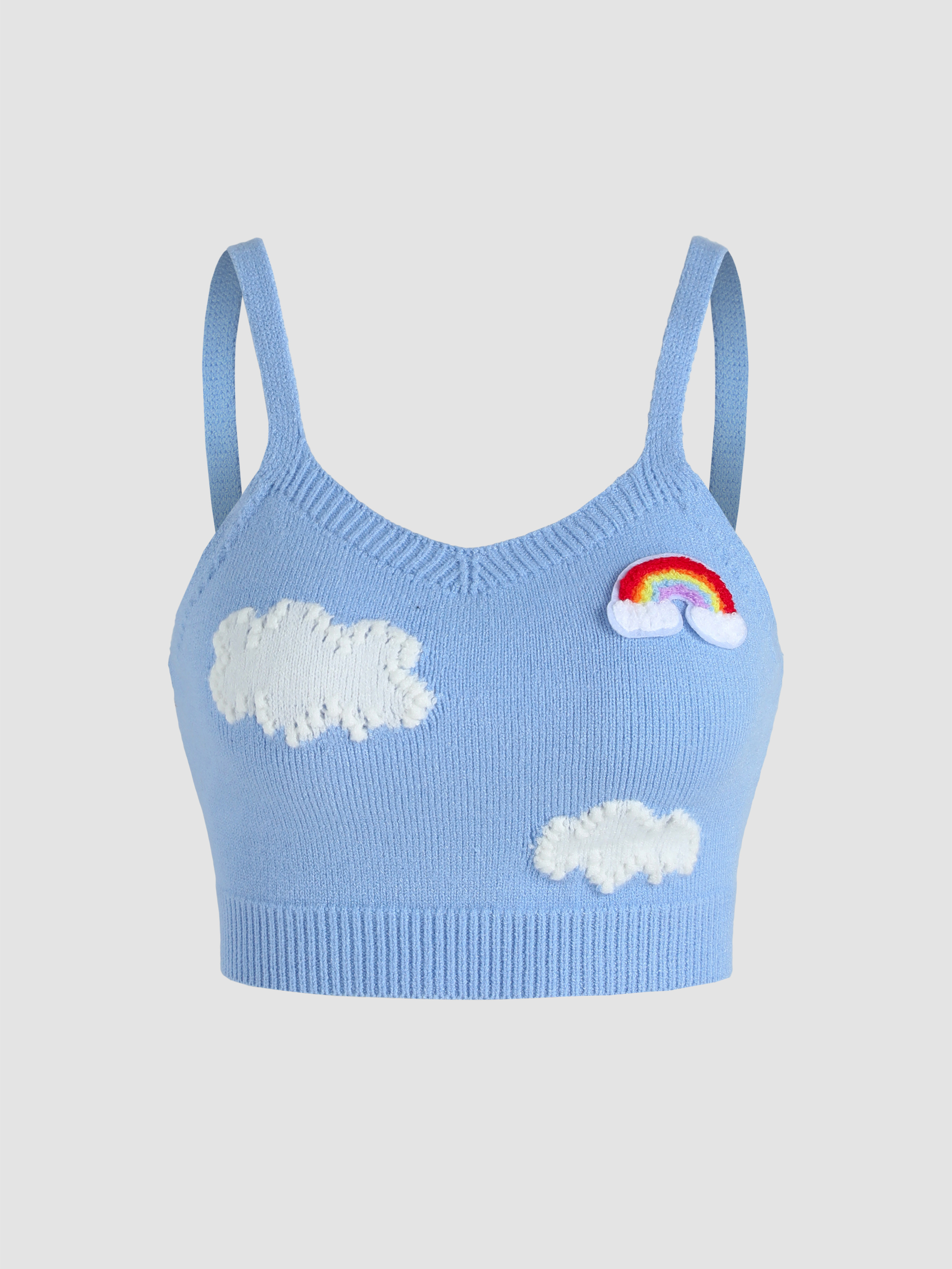 Cloud Rainbow Knit Tank Top Cider