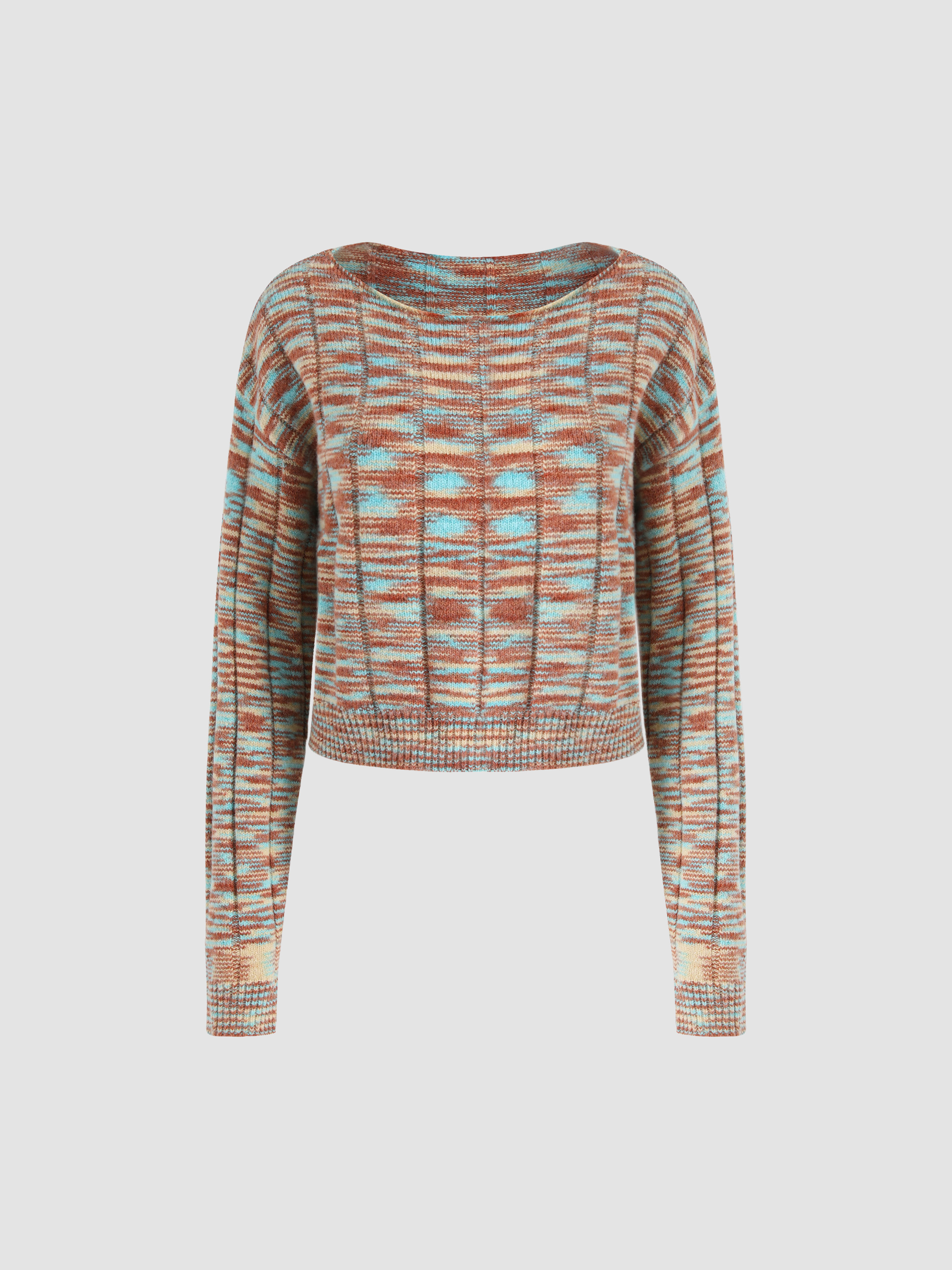 Colorful Knit Sweater Cider