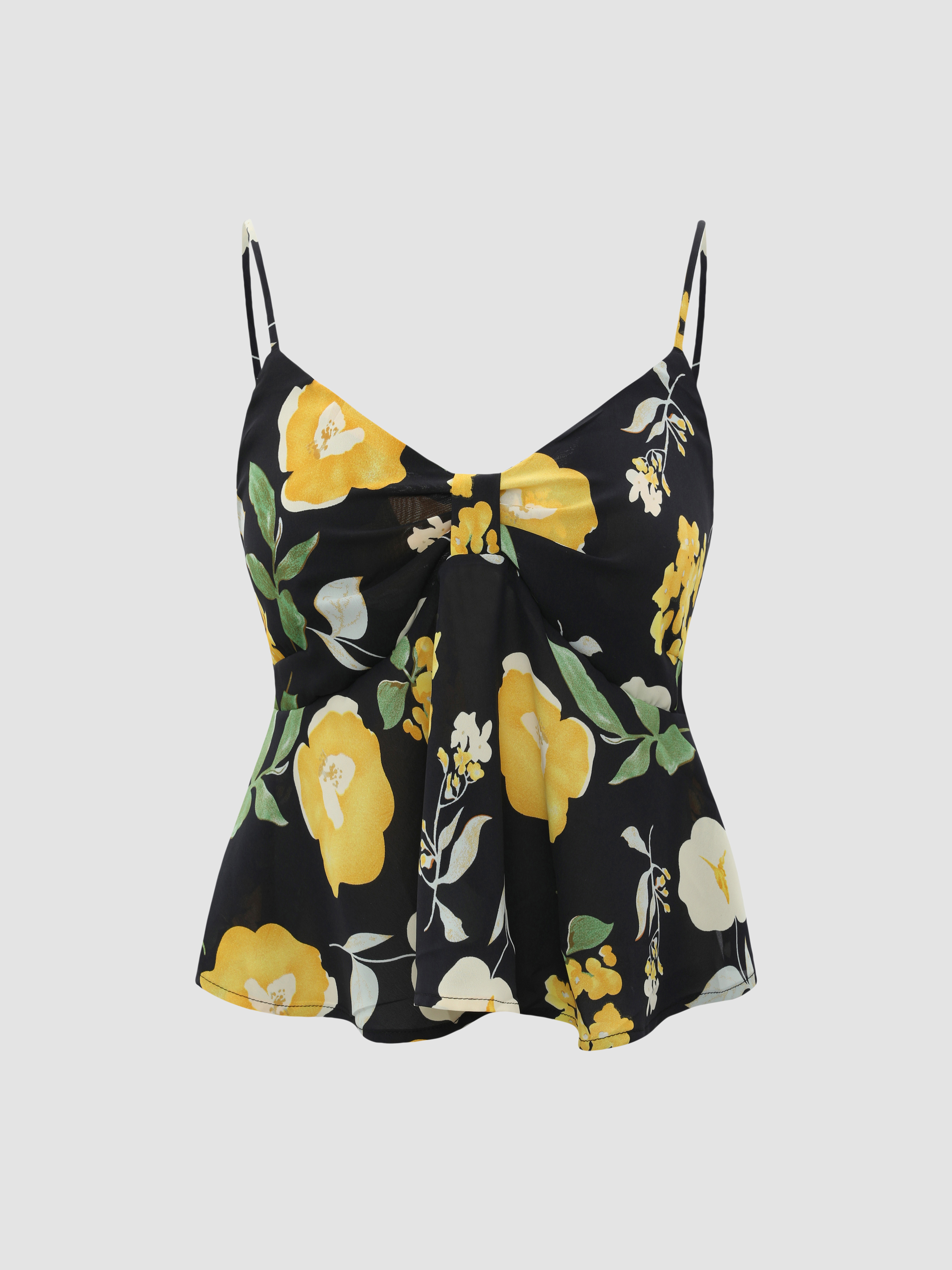 Floral Ruffle Tank Top Cider