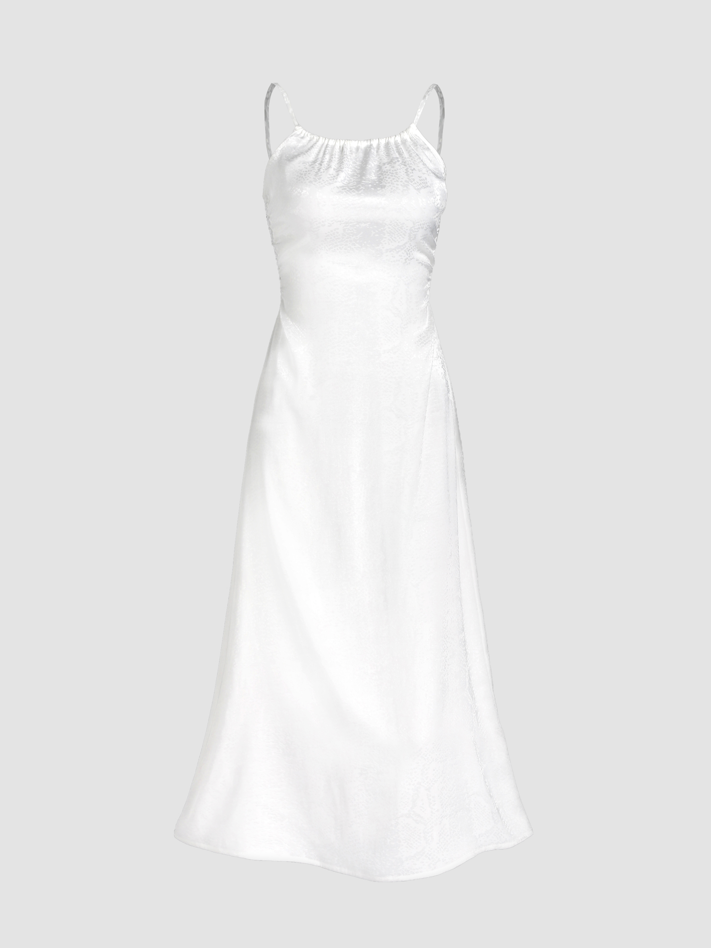 Solid Jacquard Backless Maxi Dress Cider