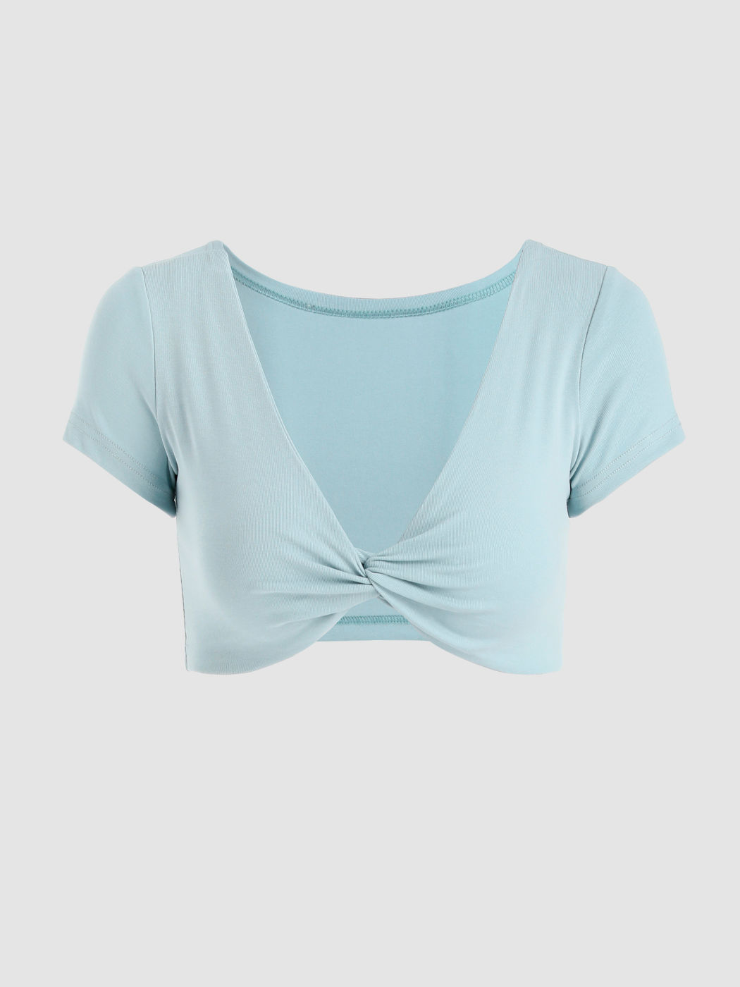 Solids, geknotetes Crop-Top
