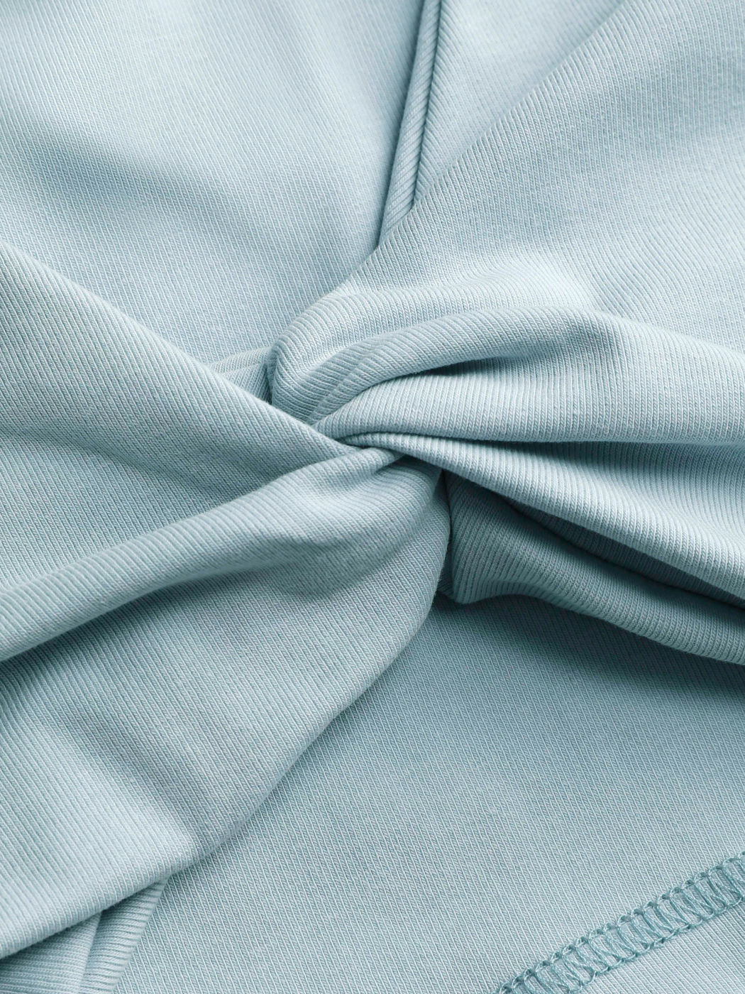 Solids, geknotetes Crop-Top