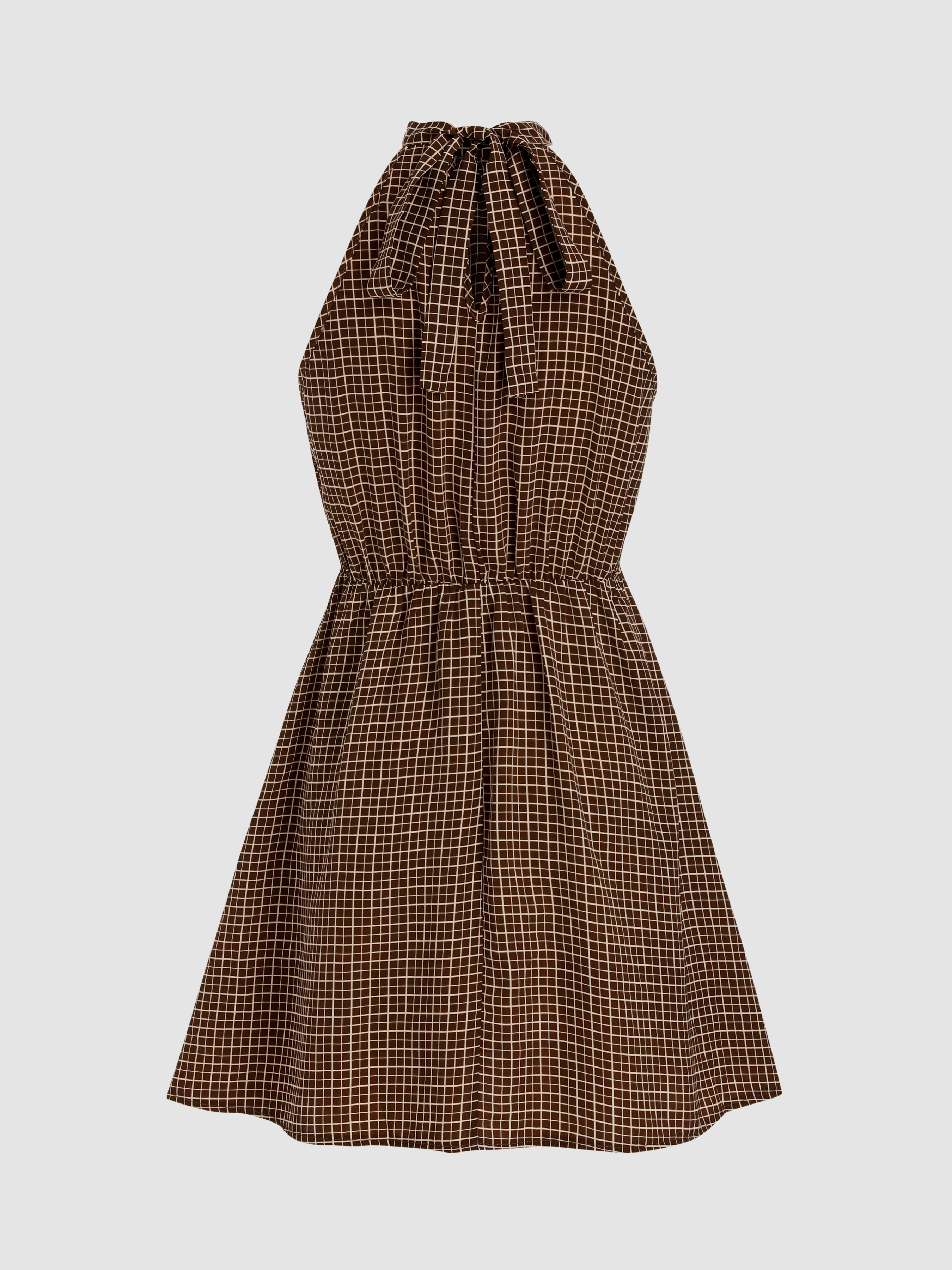 GHOST-BethMiniDress-TanCheck2.