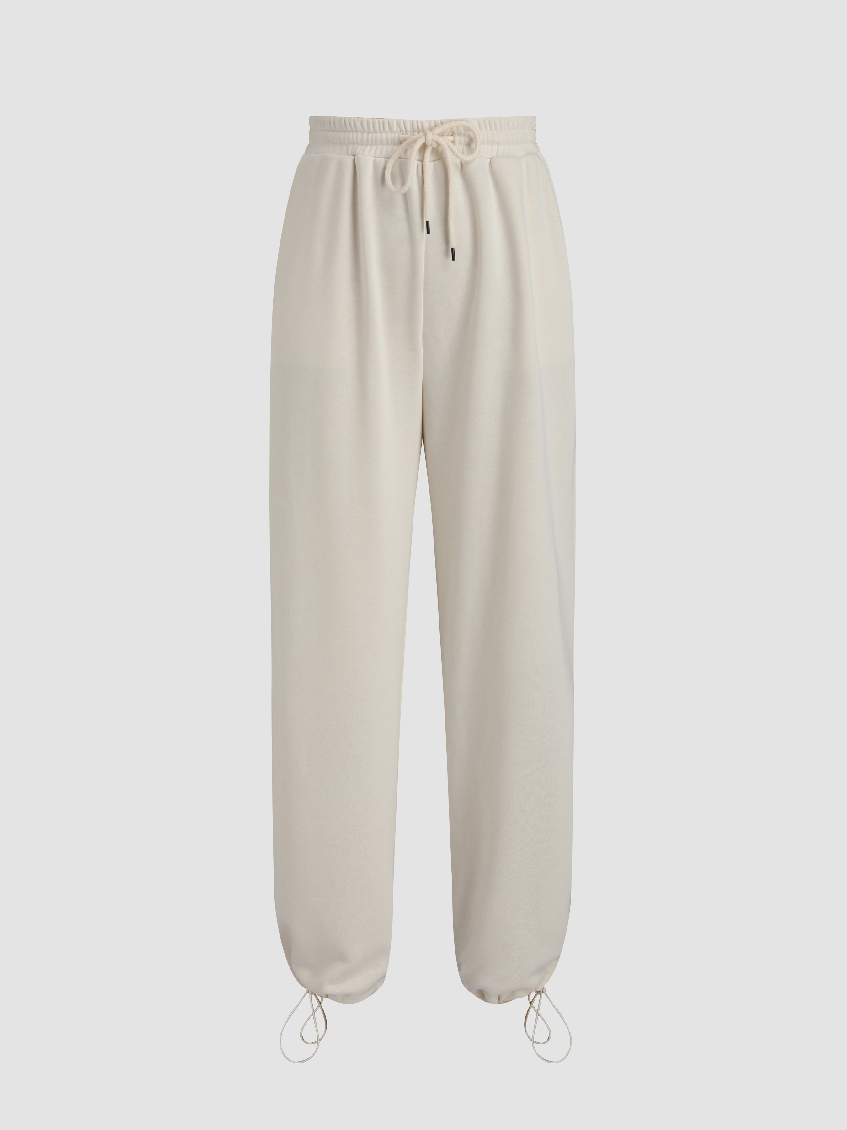 Solid Drawstring Sporty Sweatpants - Cider