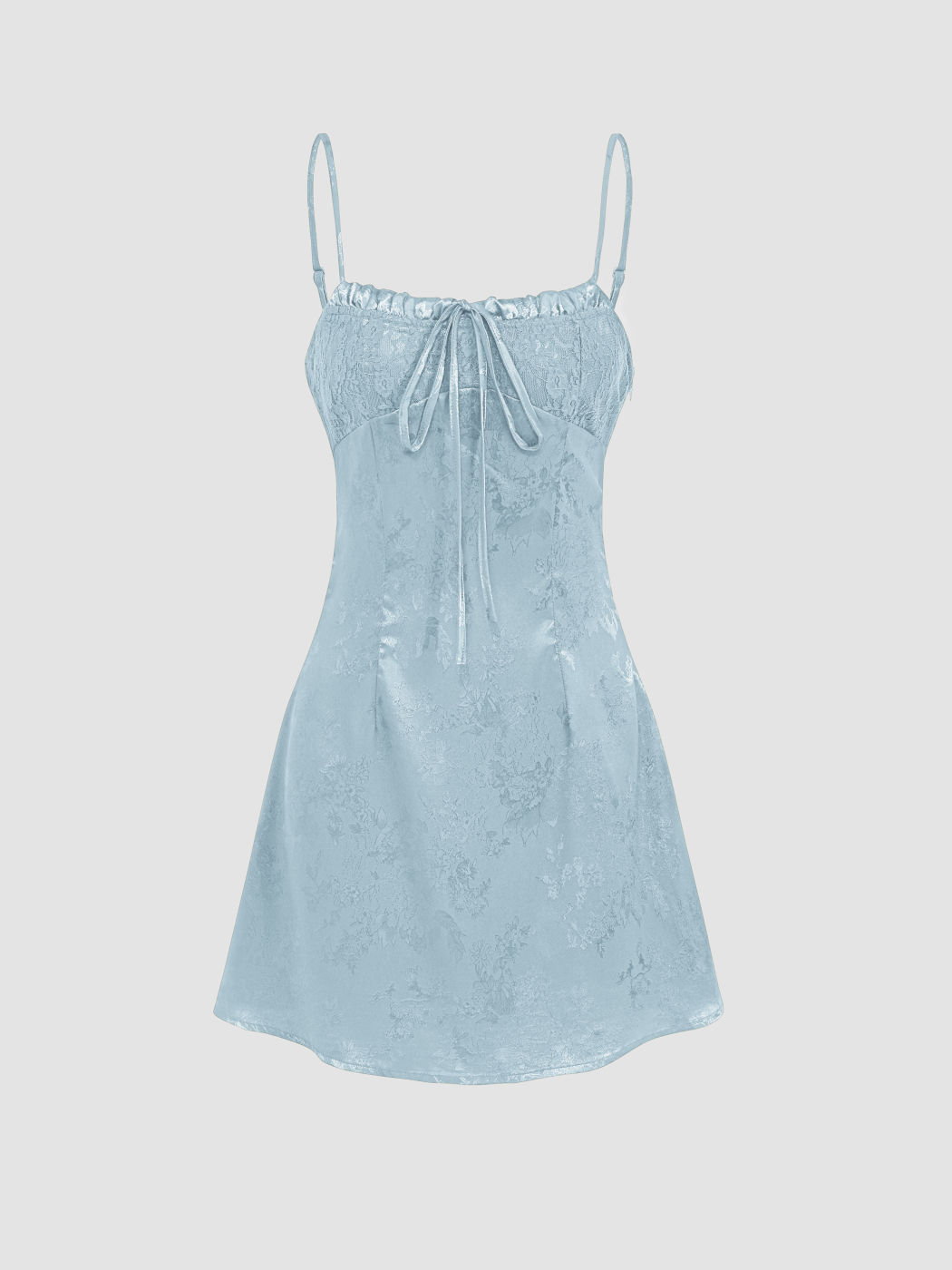 Floral Jacquard Lace Corset Mini Dress