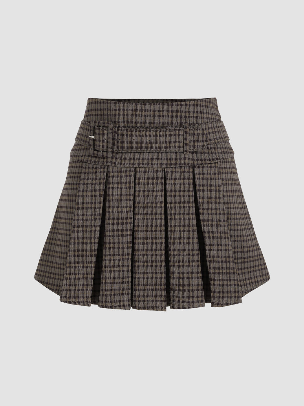 Gonna con cintura plissettata a quadri