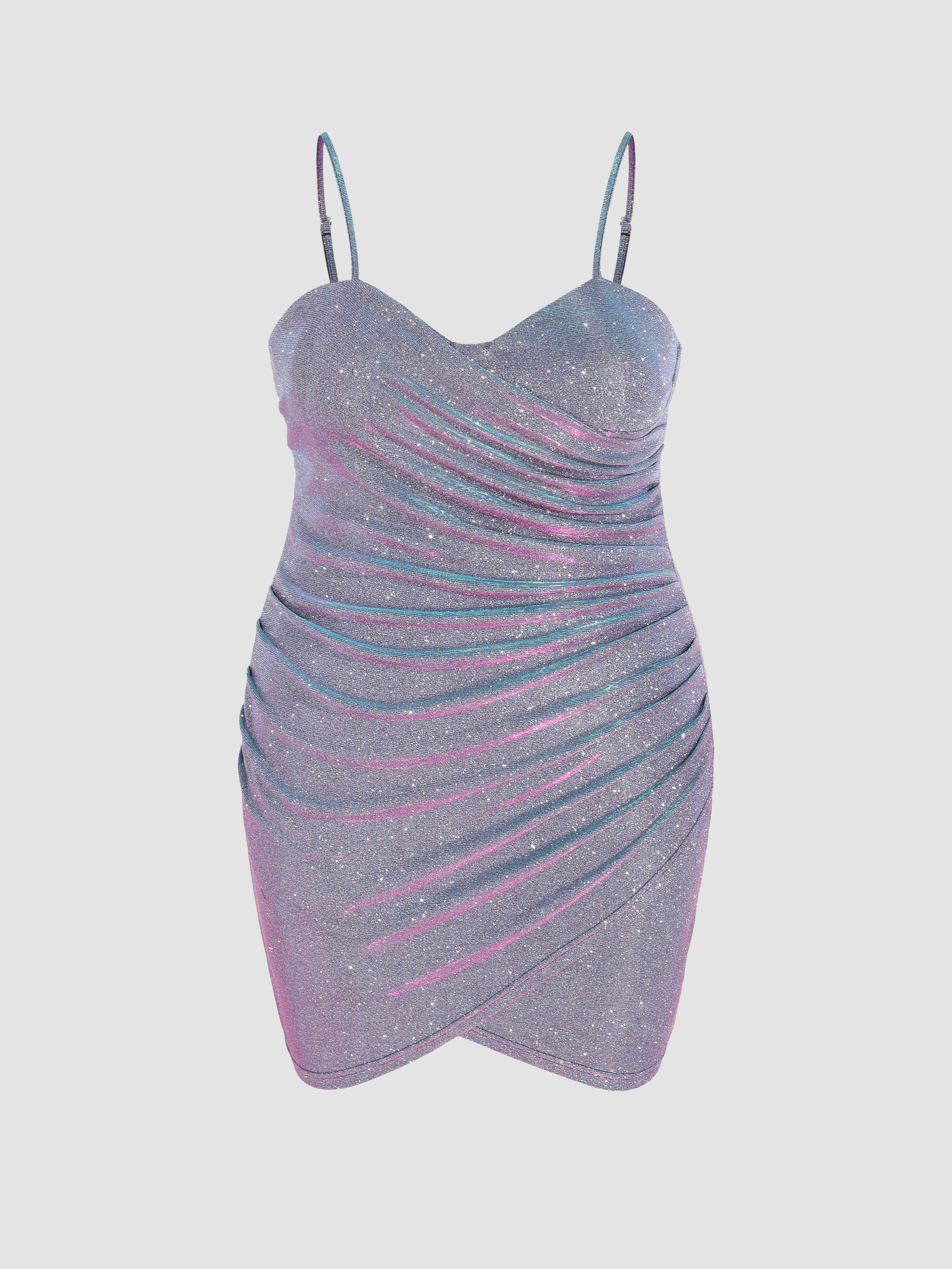 Curve & Plus Sweetheart Neckline Glitter Bodycon Dress