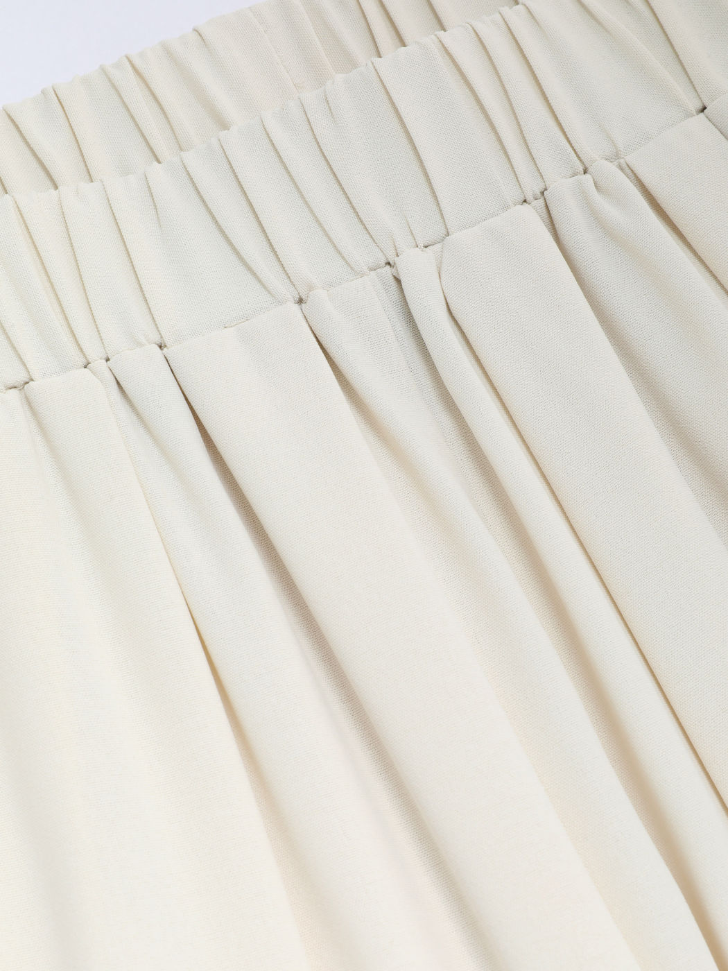 Solid Elastic Waist Trousers