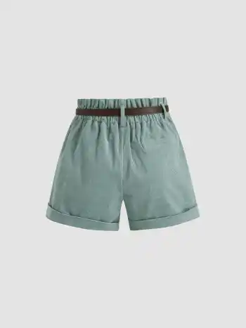 Short Mini en Velours Côtelé