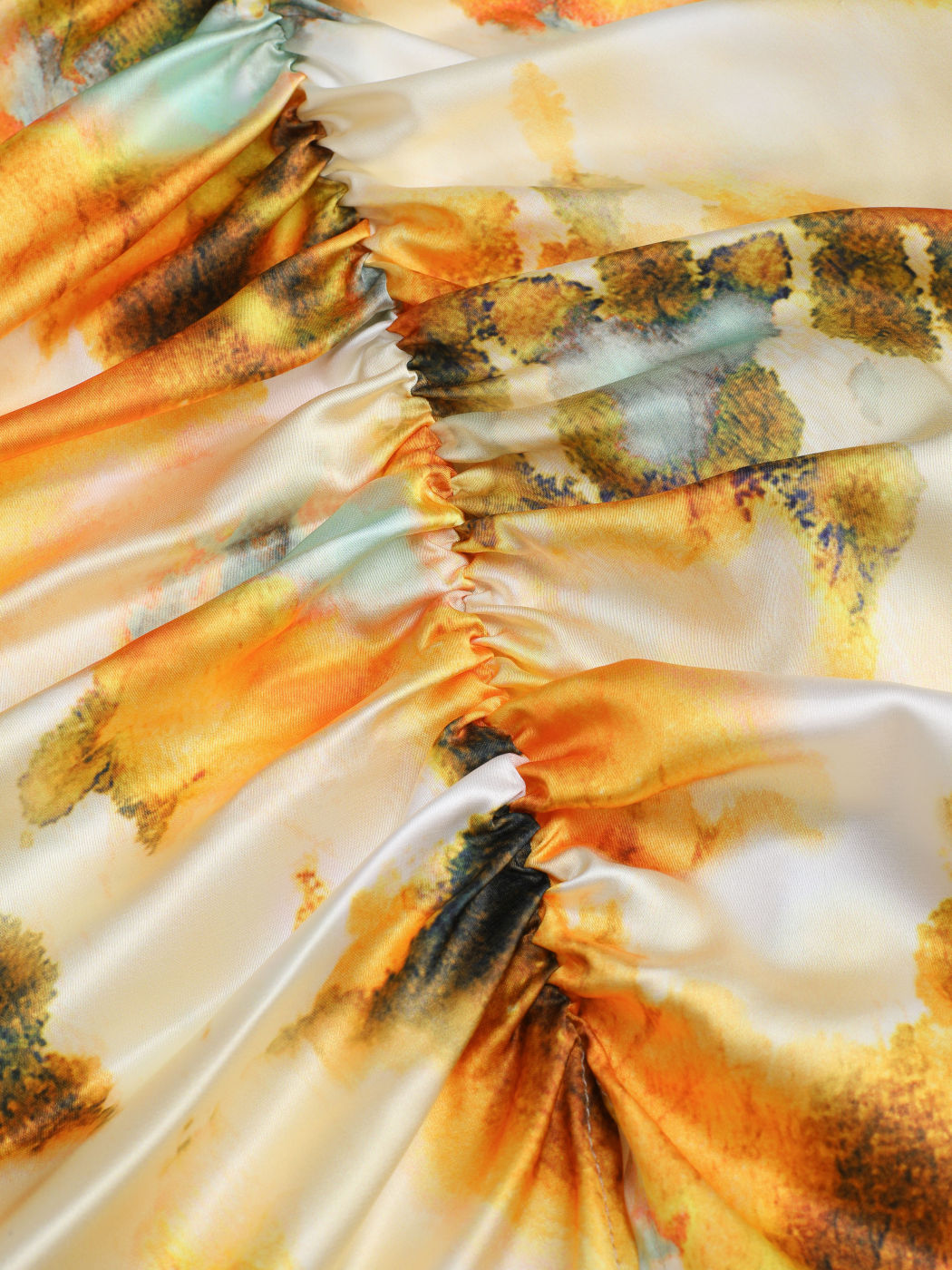  Illusion Tie Dye Gerafftes Midikleid