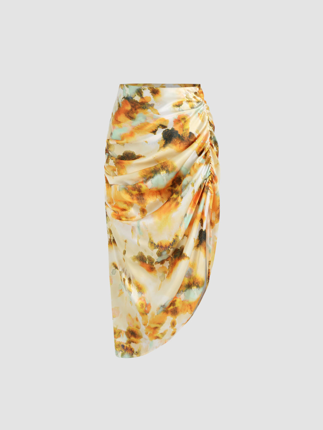 Illusion Tie Dye Ruched Skirt