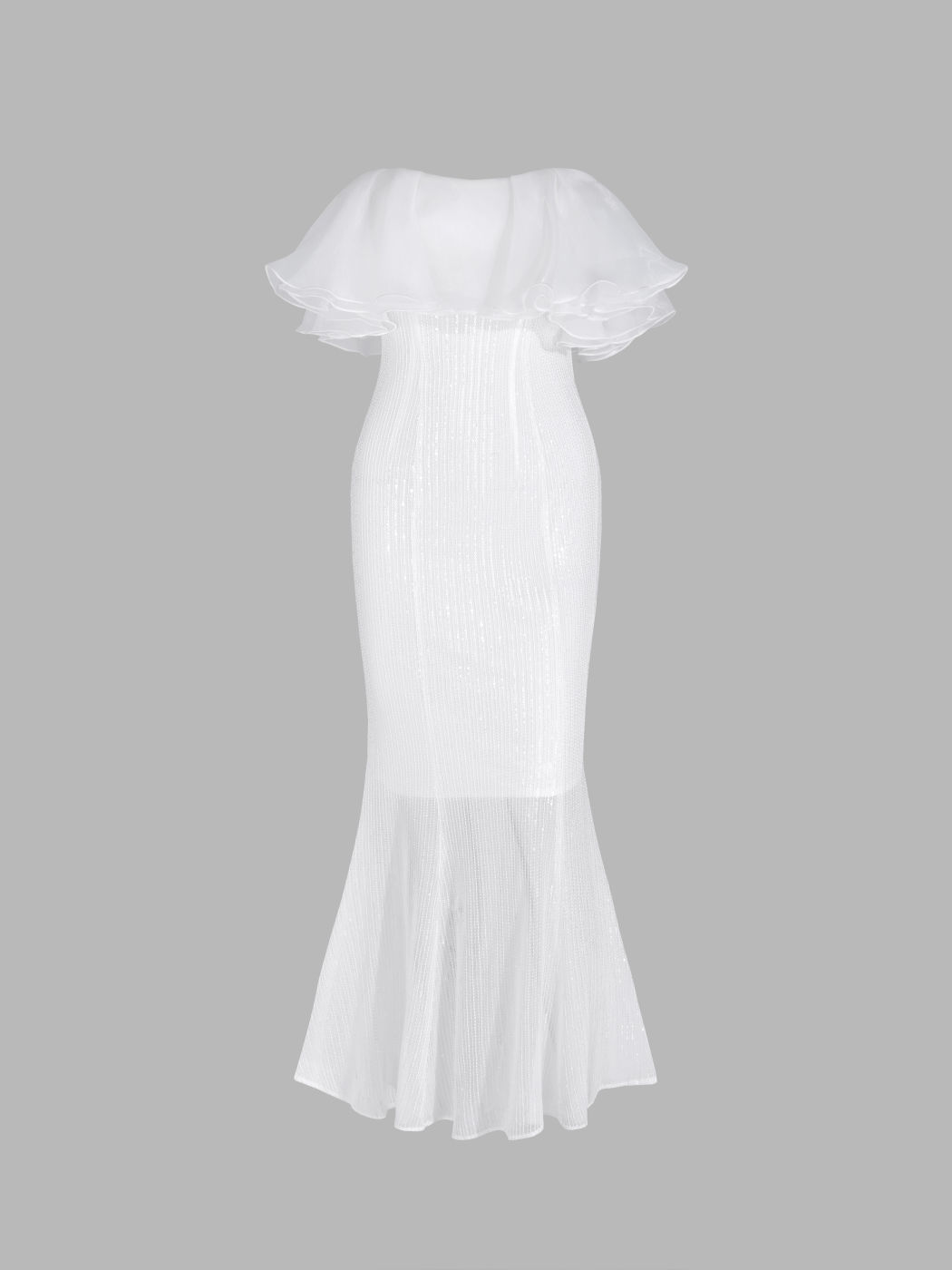 Sophisticated Chic White Formal Gown