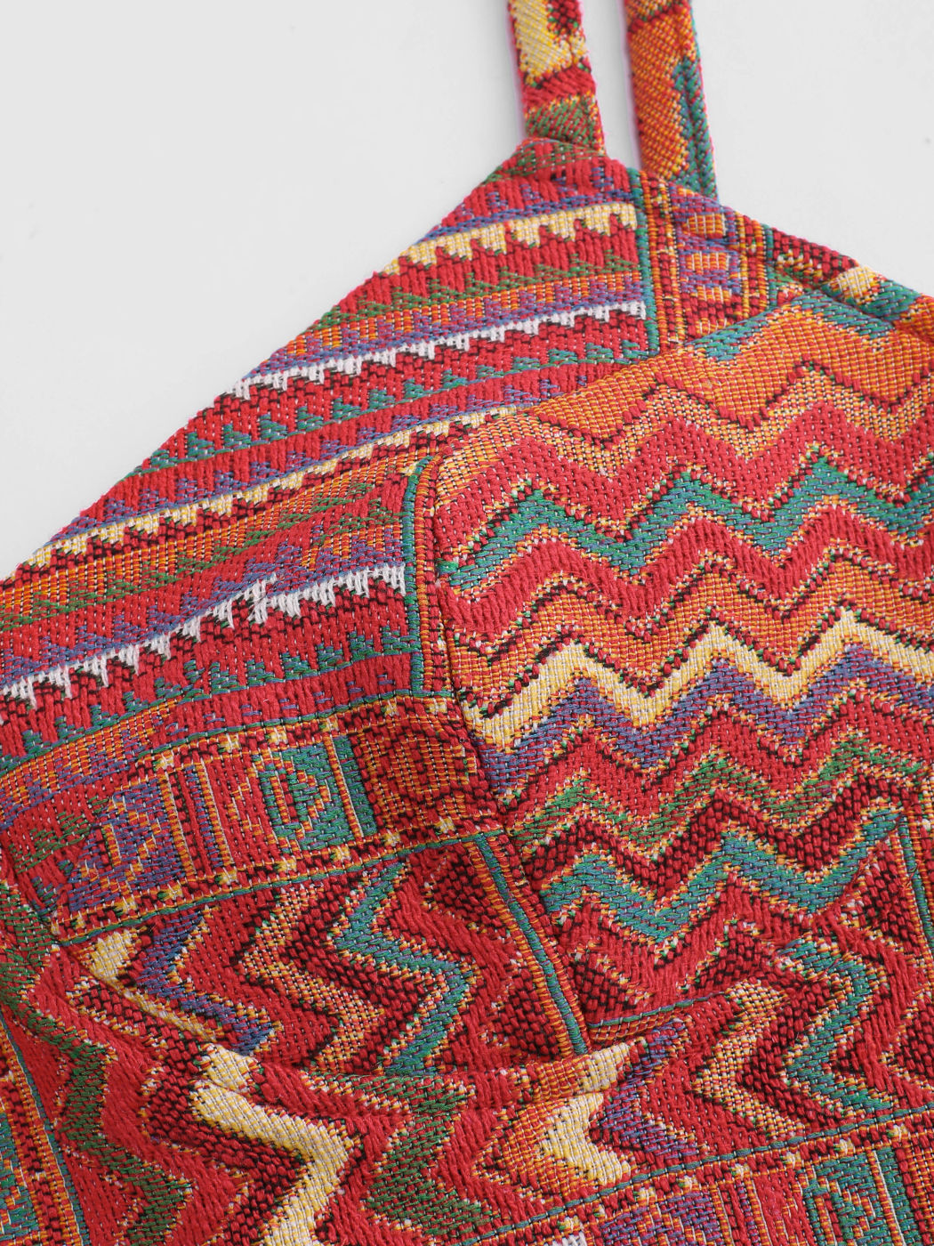 Boho Geometric Tassel Corset Tank Top Curve & Plus For Vacation